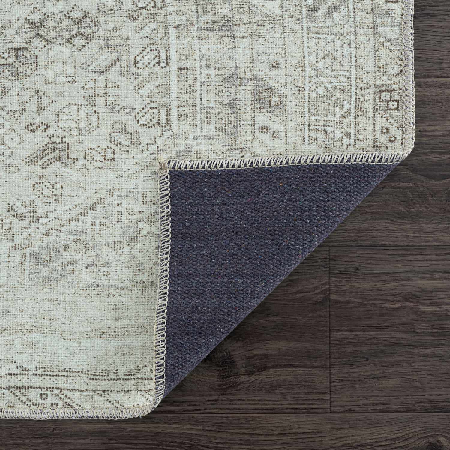 Barny Sage Flat Pile Washable Rug - Bibenanova
