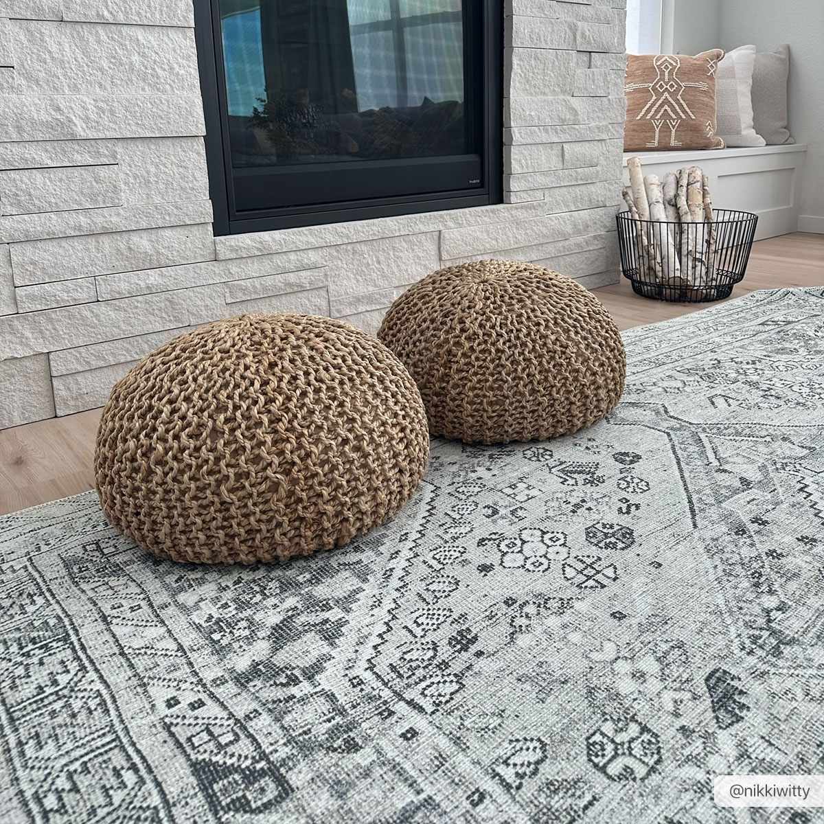 Barny Sage Flat Pile Washable Rug - Bibenanova