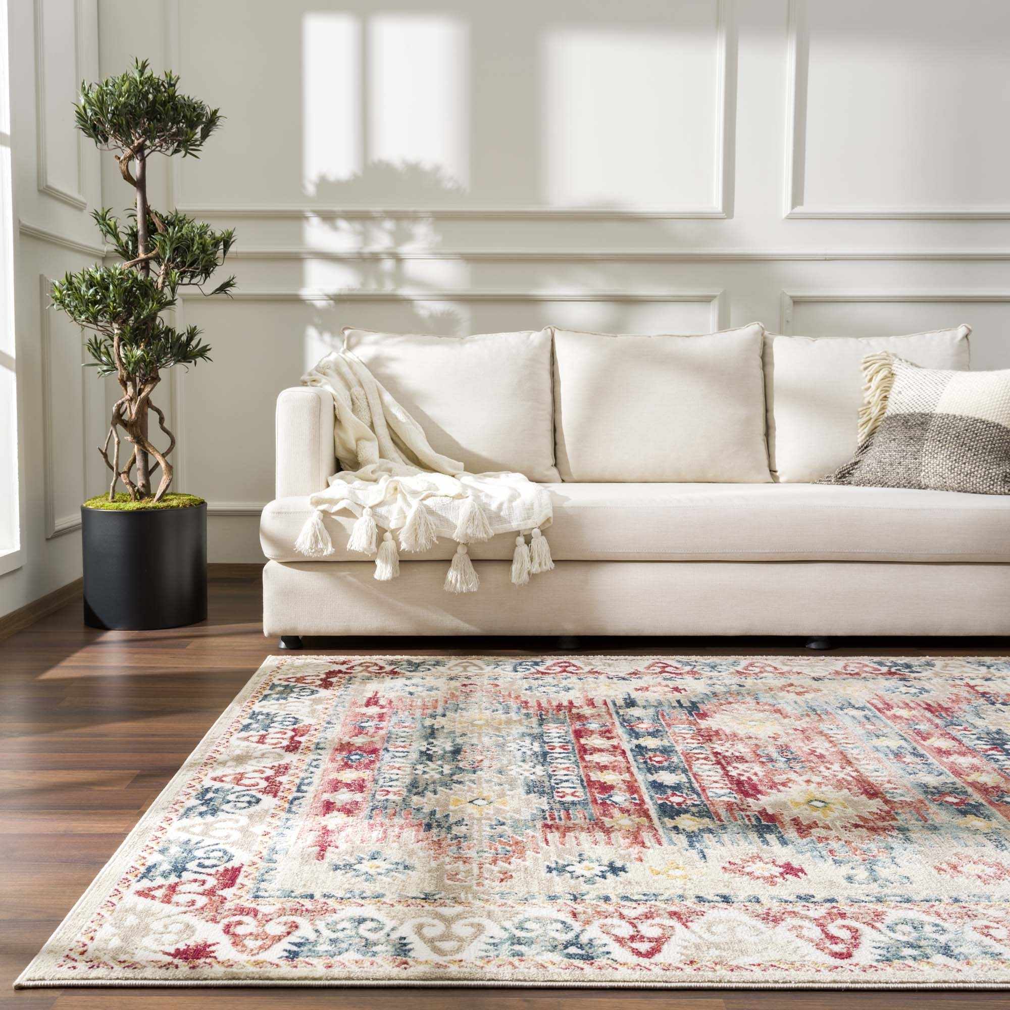 Bindi Blue & Rose Area Rug - Clearance - Bibenanova
