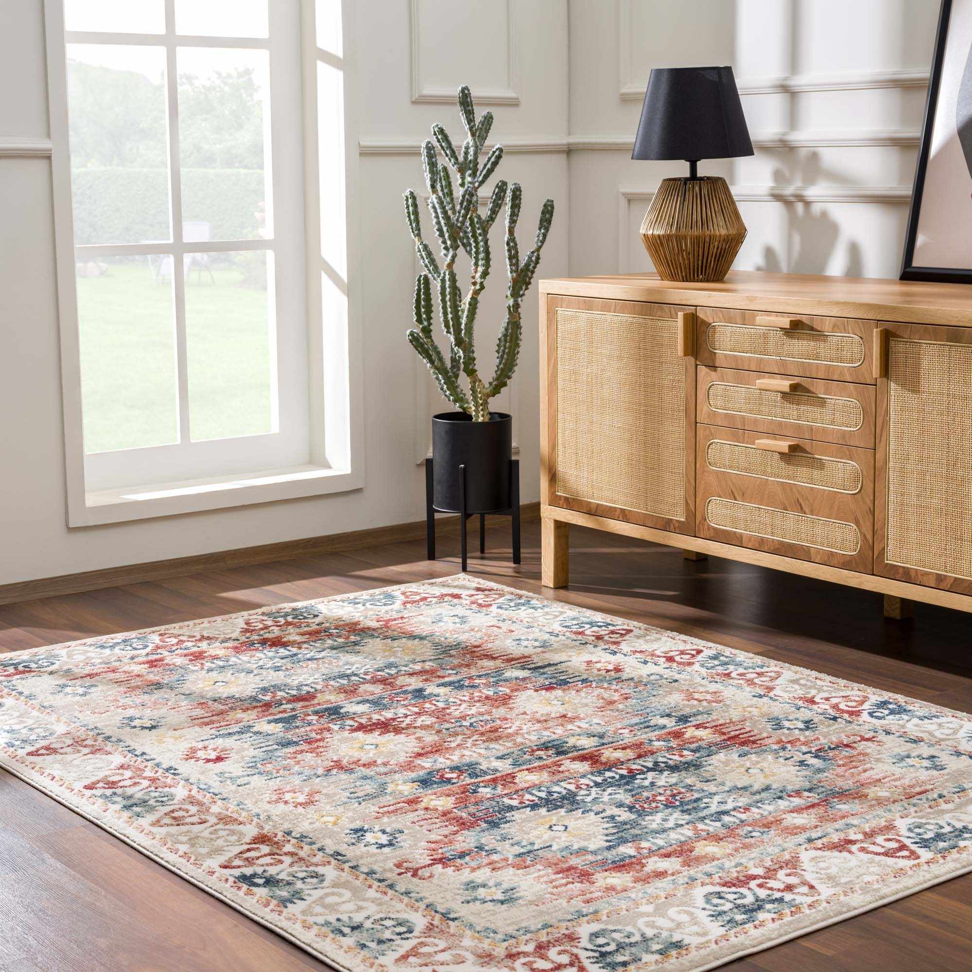 Bindi Blue & Rose Area Rug - Clearance - Bibenanova