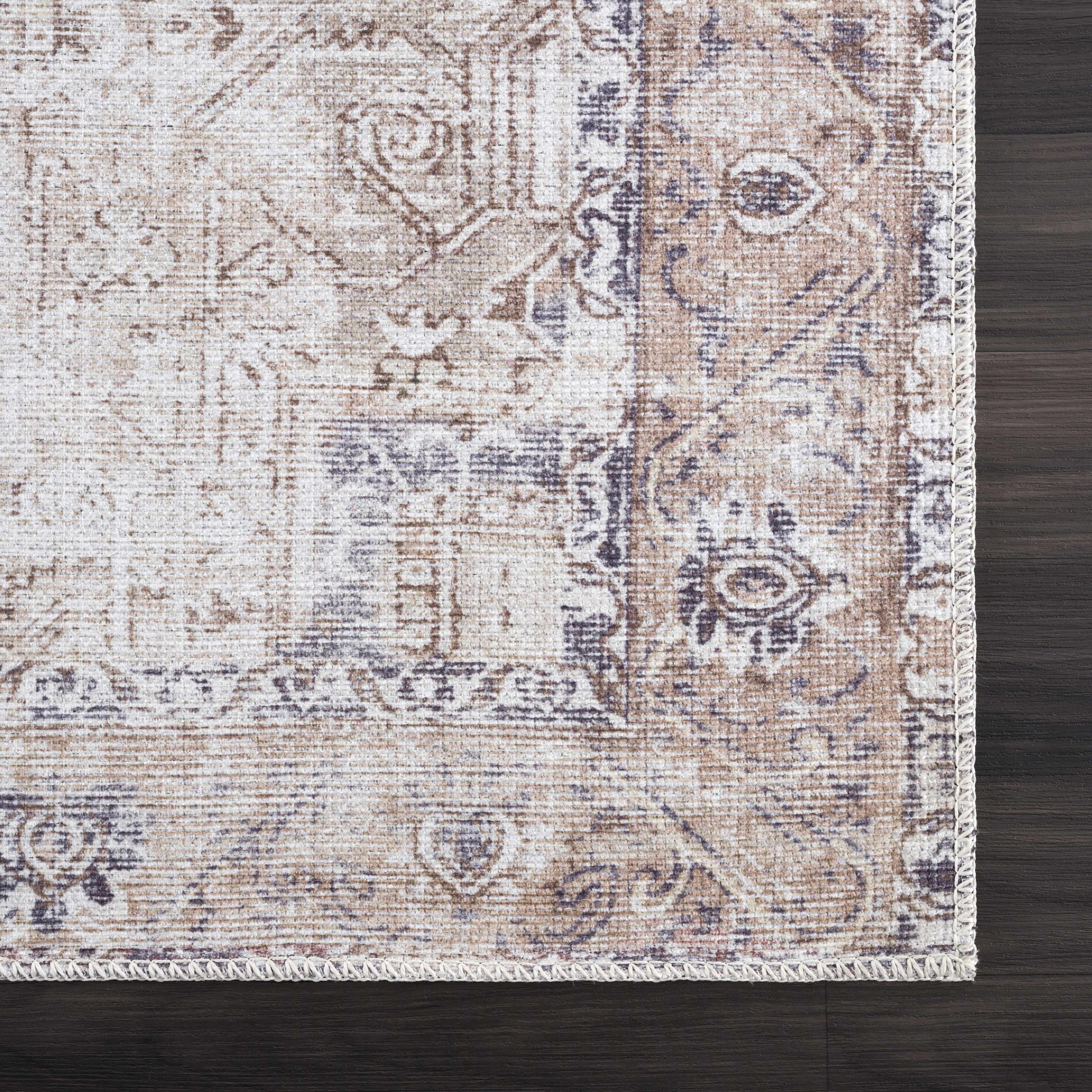 Beige Rosman Washable Area Rug - Promo - Bibenanova