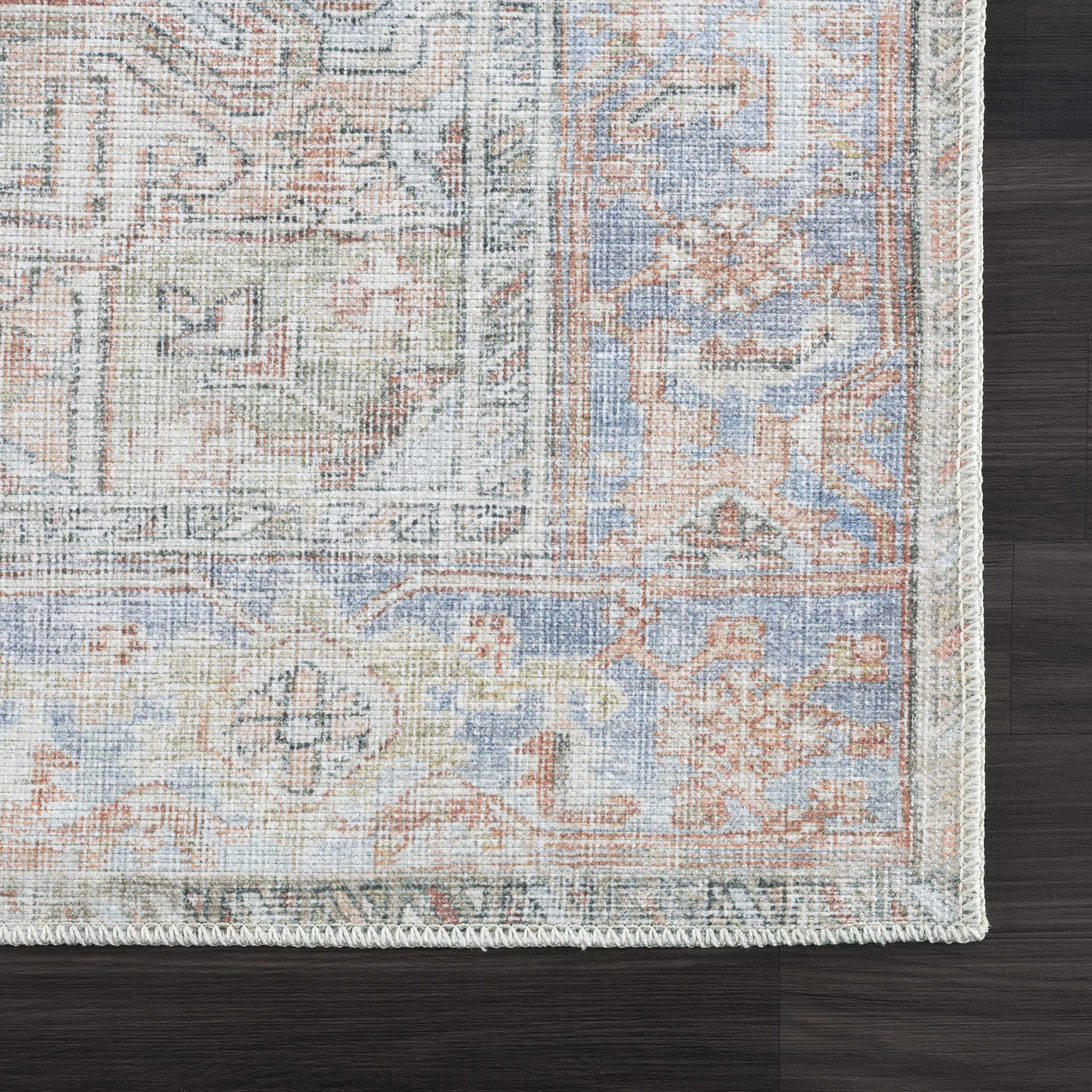 Rust Maayon Washable Rug - Bibenanova usa