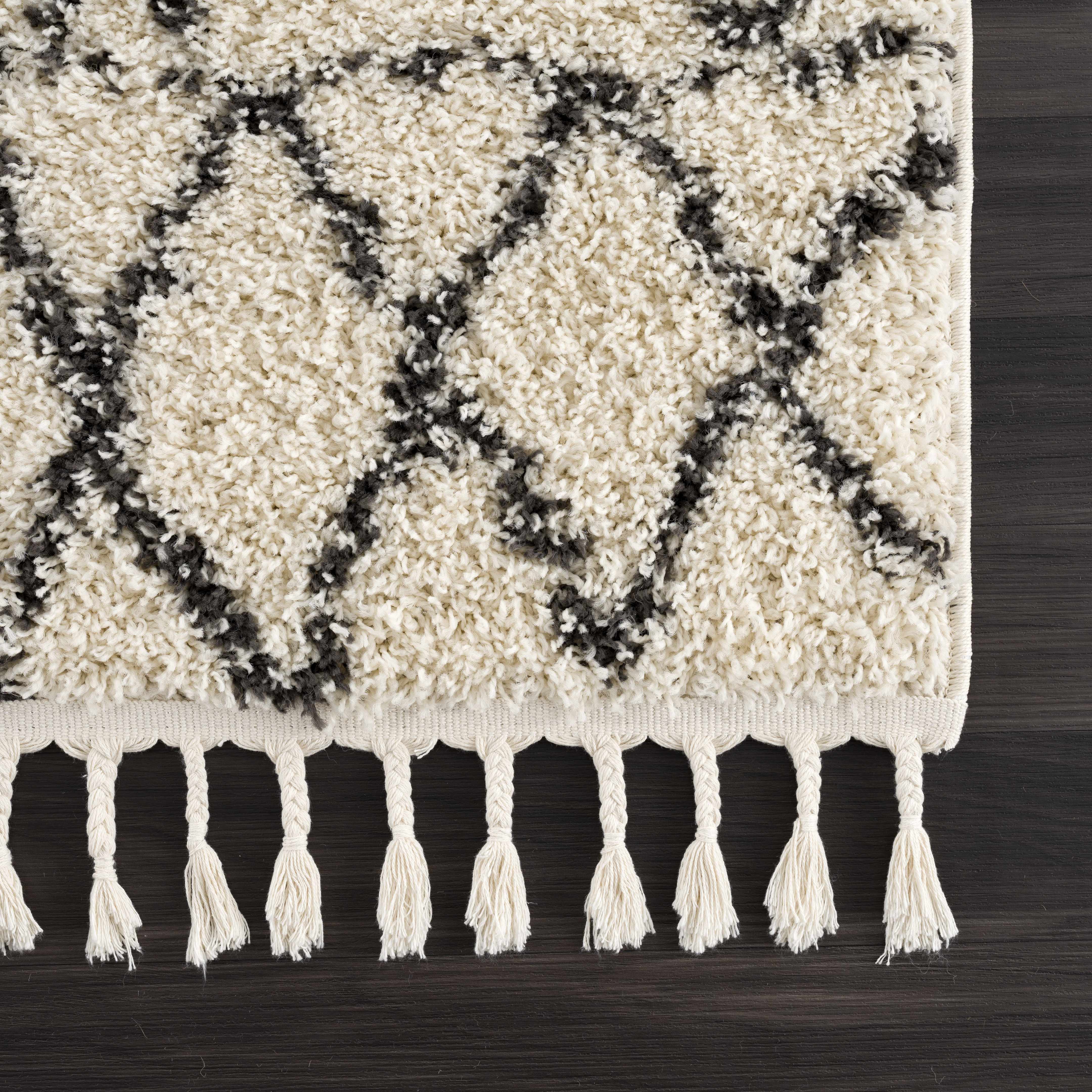 Emlenton Berber Shag with Tassels - Clearance - Bibenanova