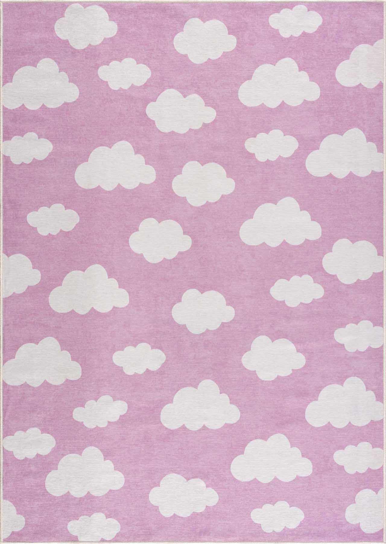 Nizar Pink Cloud Washable Kids Rug - Clearance - Bibenanova usa