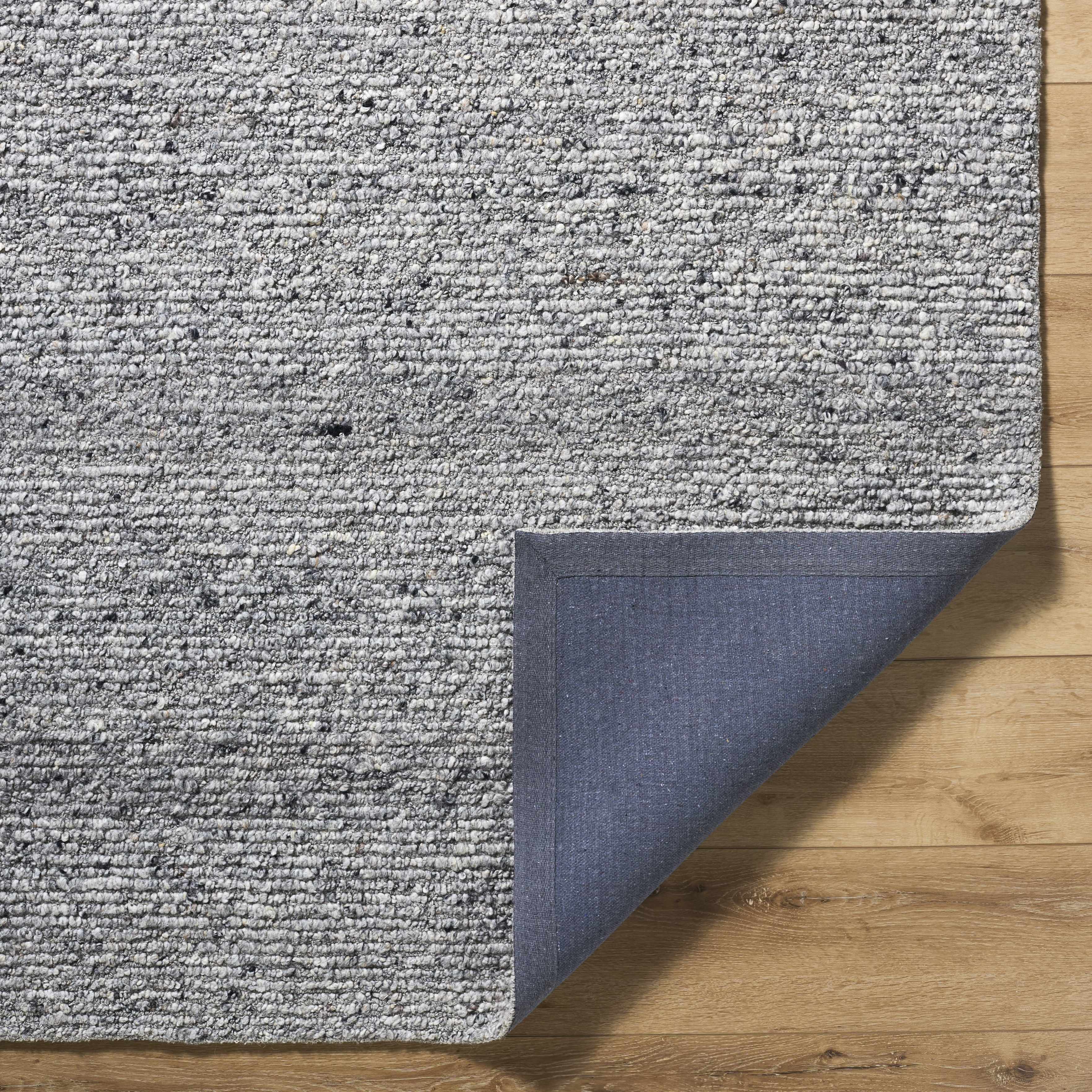 Winta Charcoal Wool Area Rug - Bibenanova