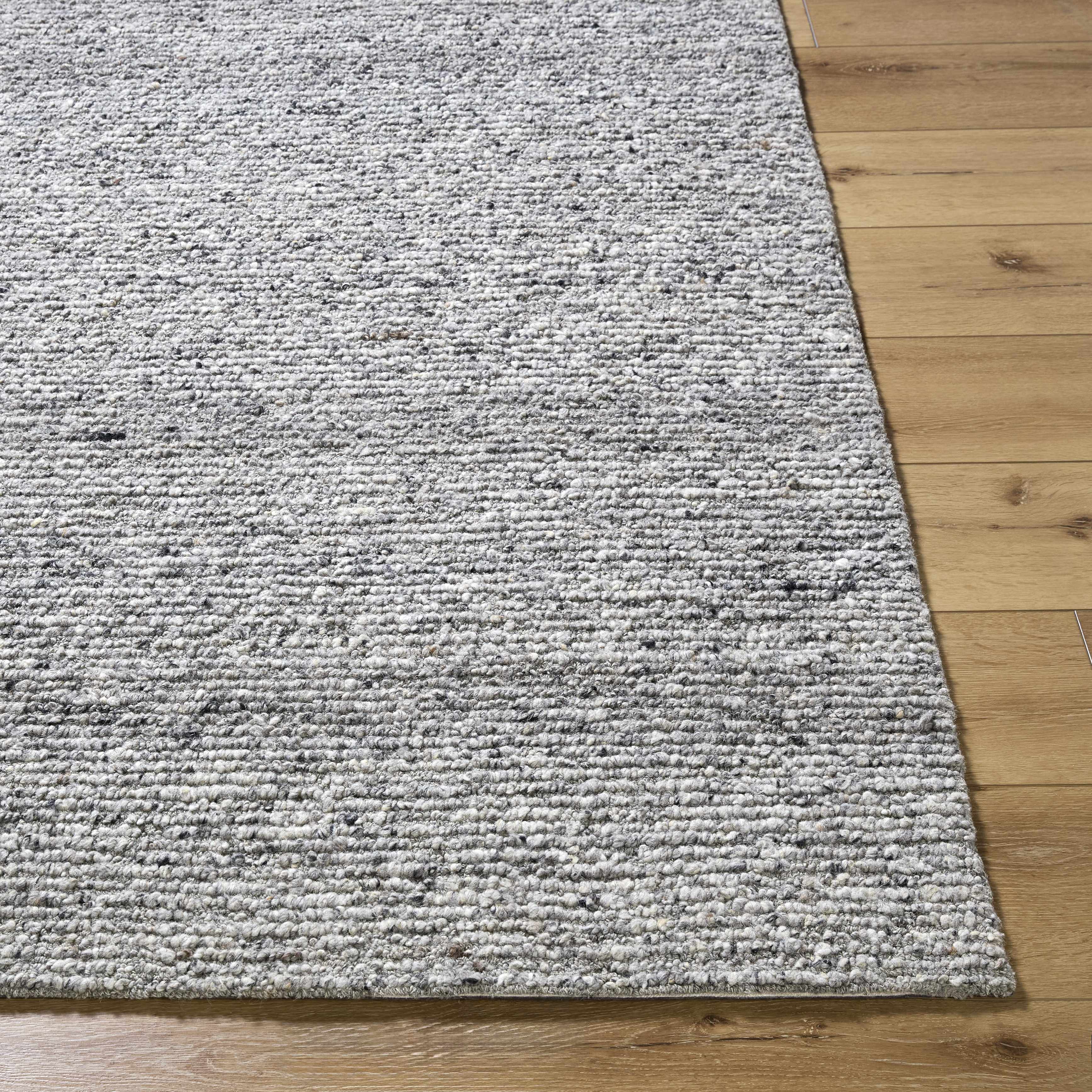 Winta Charcoal Wool Area Rug - Bibenanova