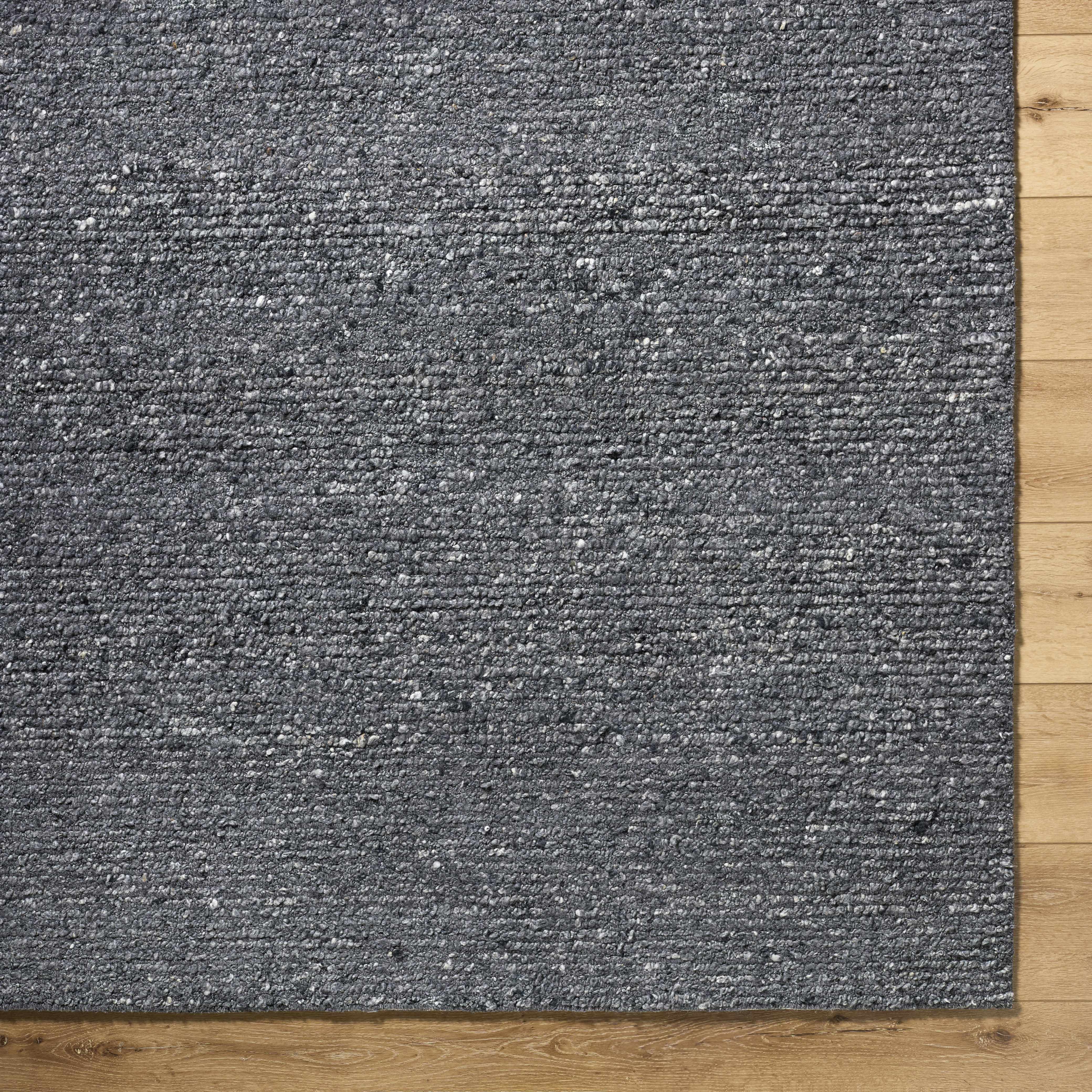 Winta Black Wool Area Rug - Bibenanova