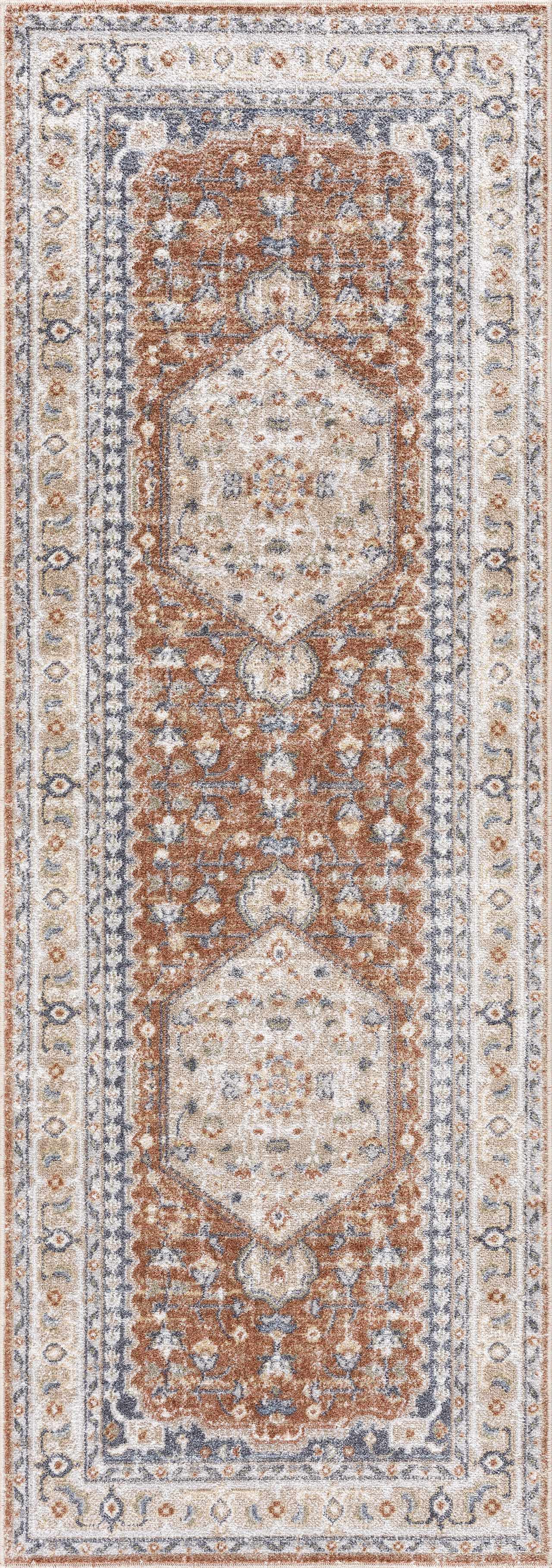 Gael Rust Boutique Washable Rug - Bibenanova usa