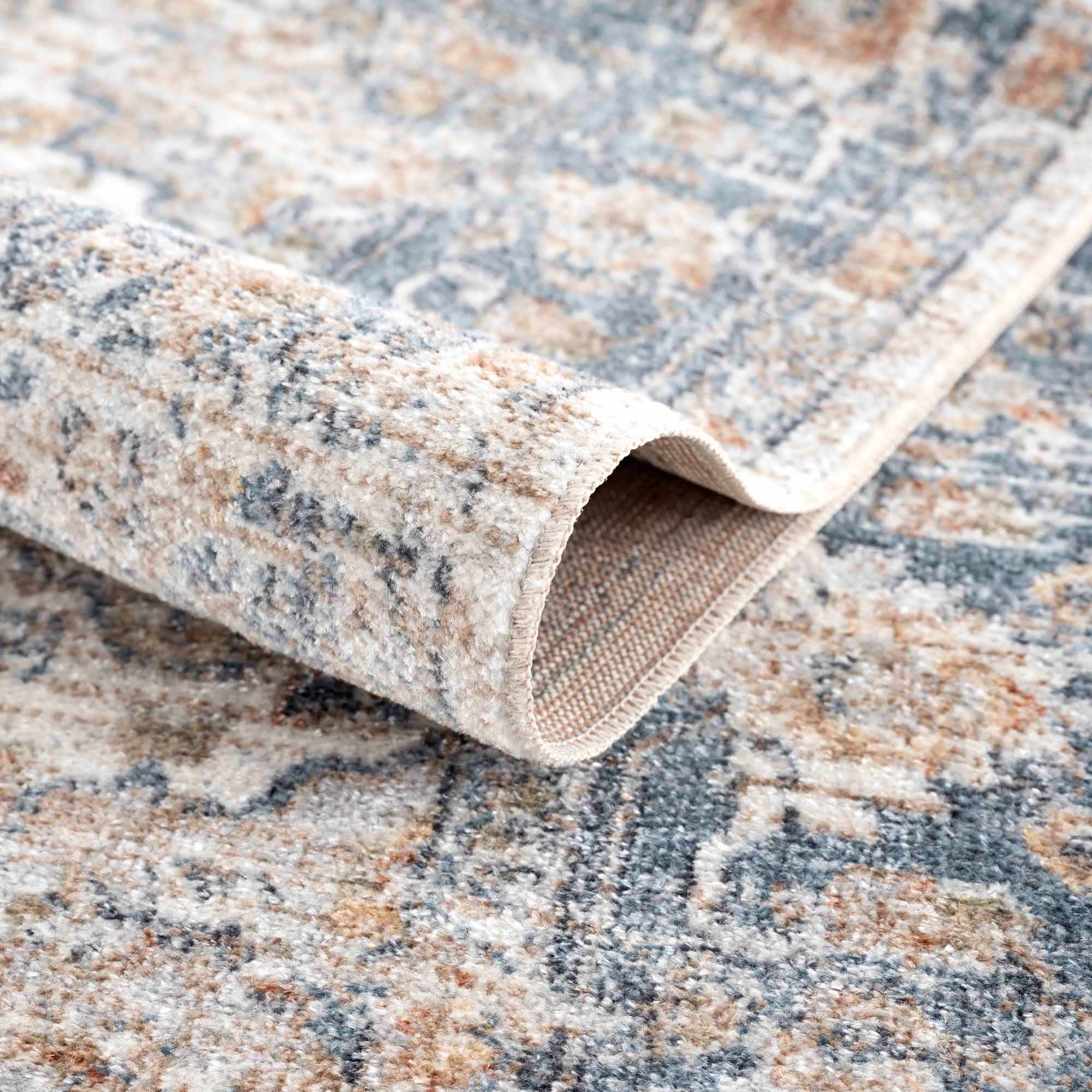 Ezri Flat Pile Washable Rug - Bibenanova usa