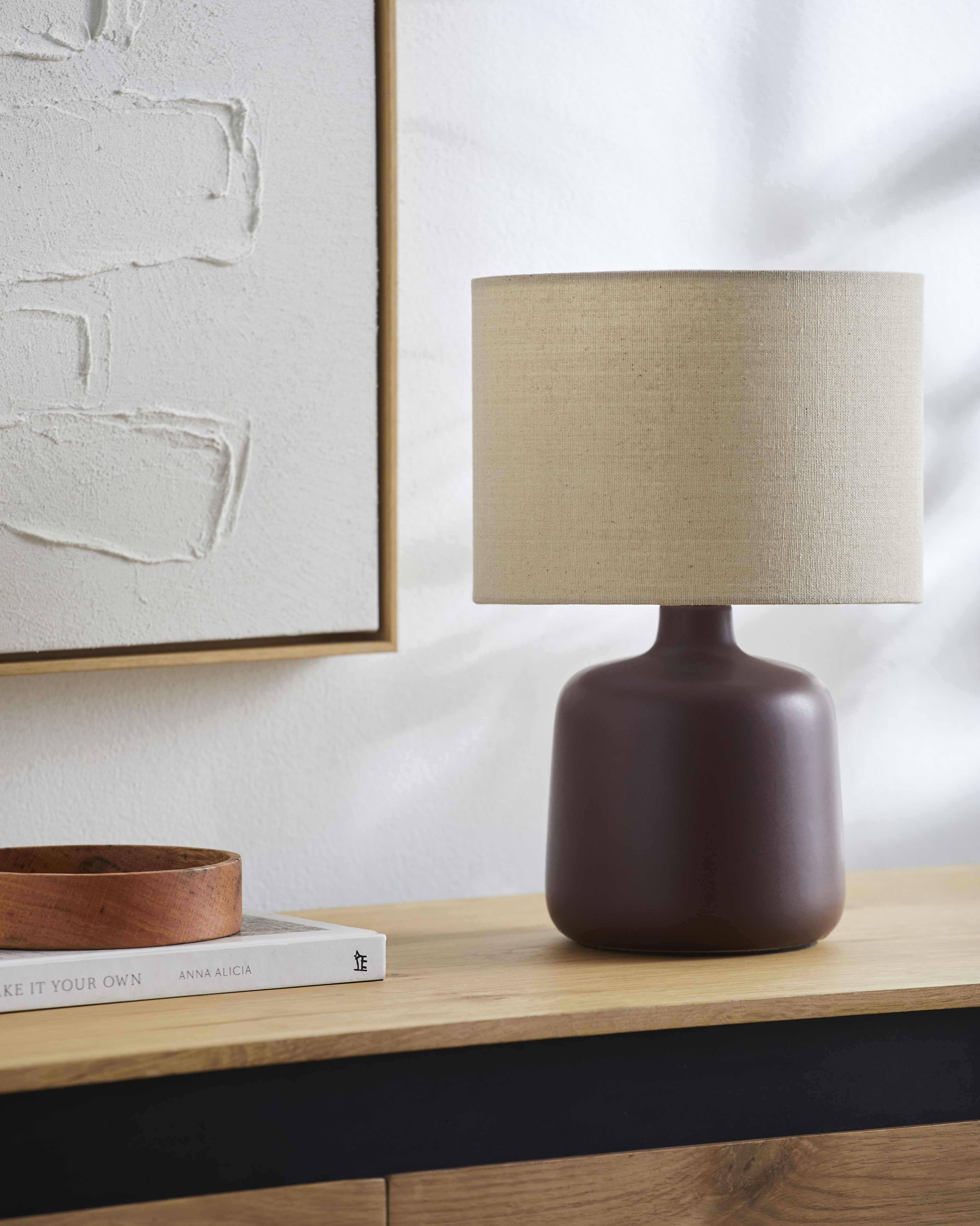 Lumellogno Dark Brown Table Lamp - Bibenanova usa