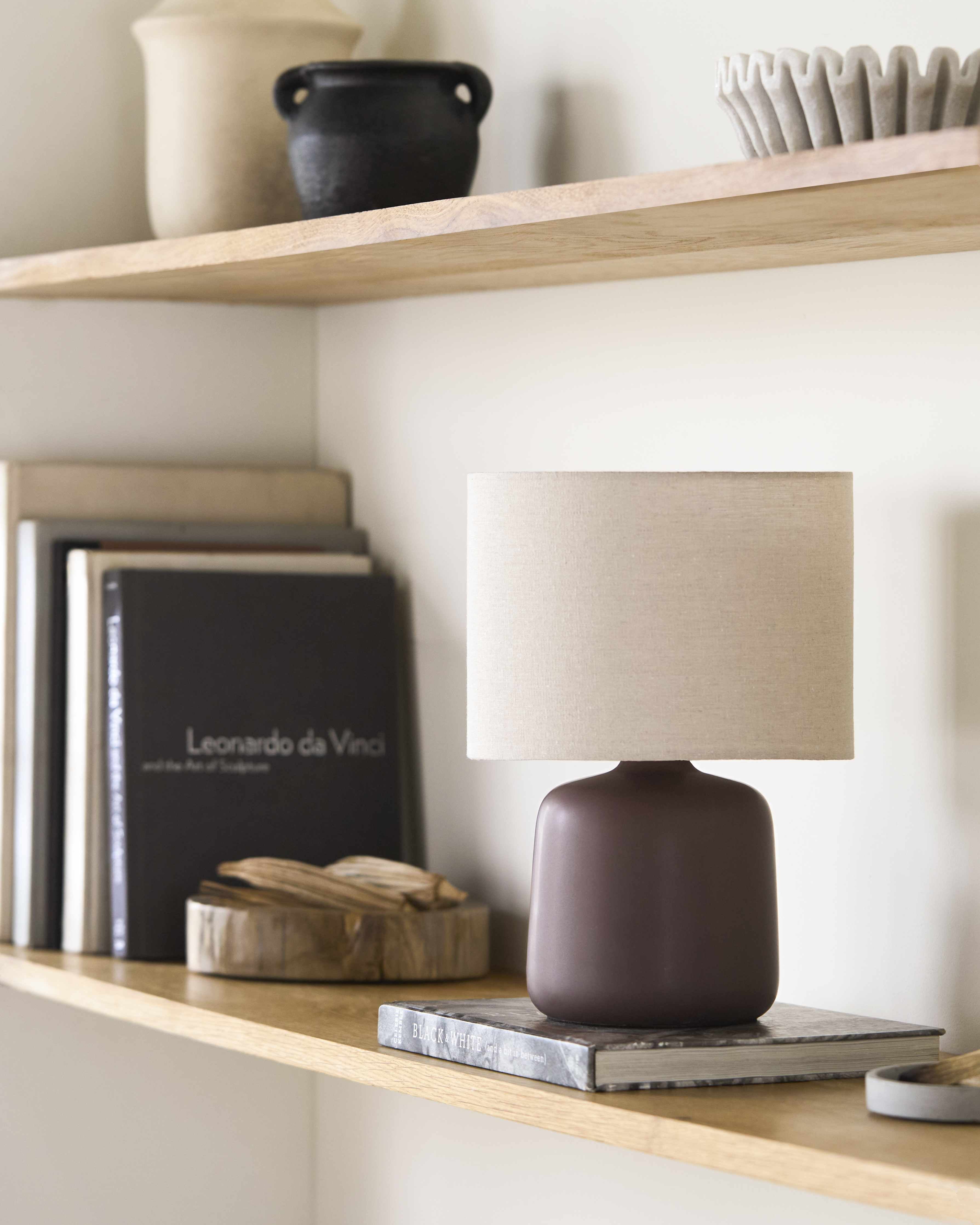Lumellogno Dark Brown Table Lamp - Bibenanova usa