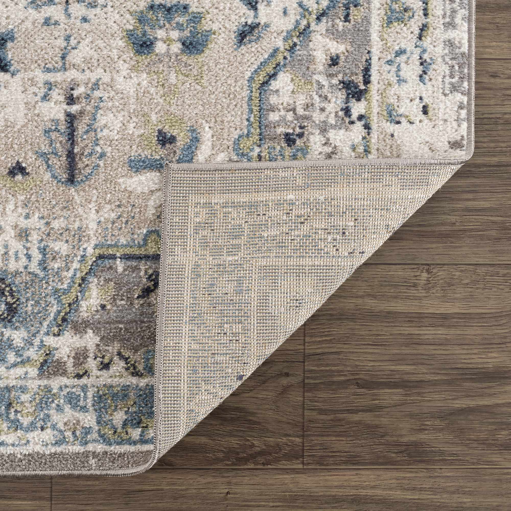 Cabacungan Gray & Blue Washable Area Rug - Bibenanova usa