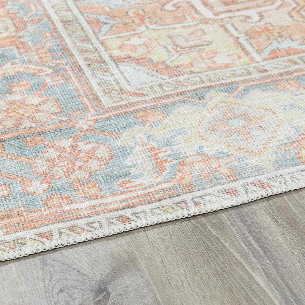 Rust Maayon Washable Rug - Bibenanova usa