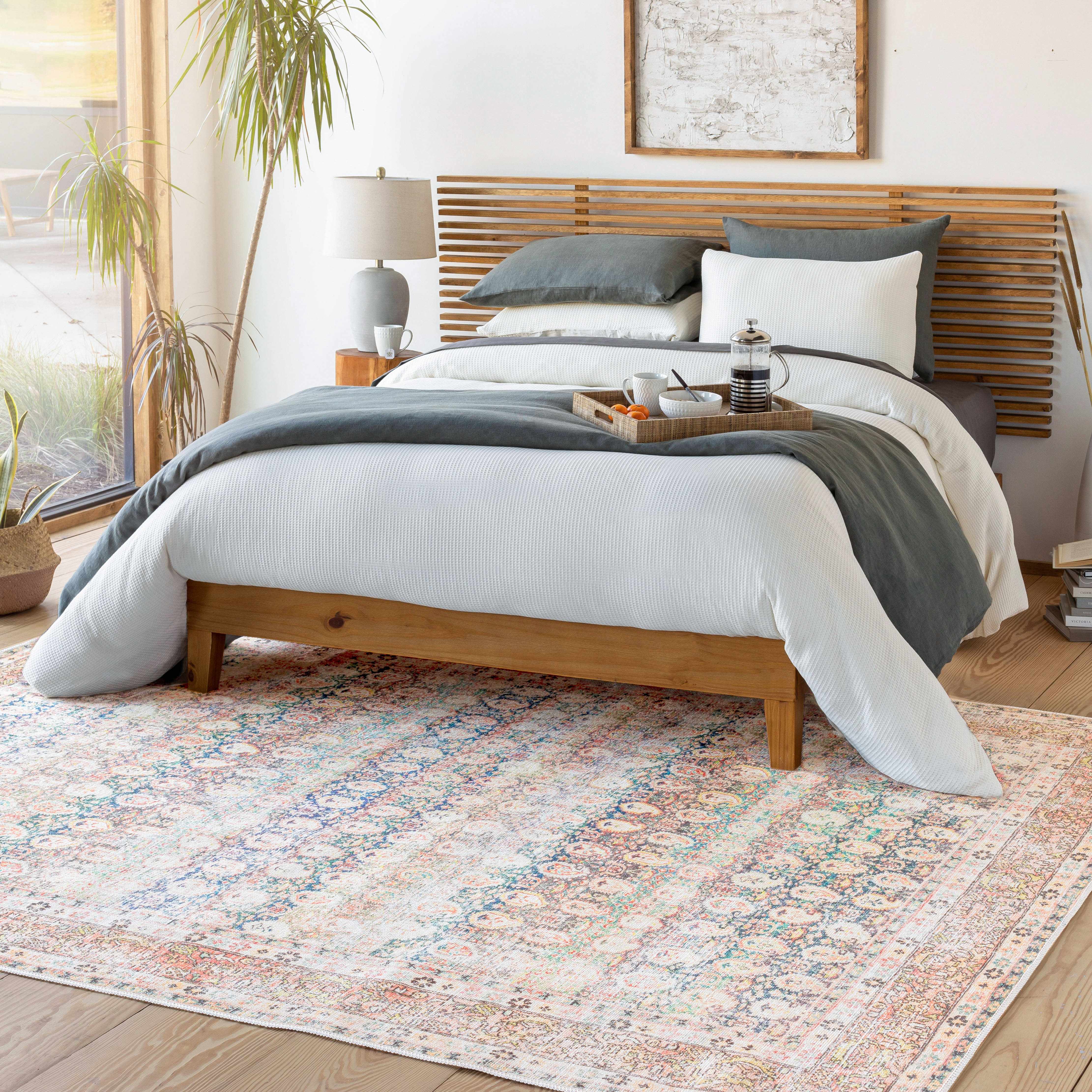 Maligaya Distressed Washable Rug - Clearance - Bibenanova usa