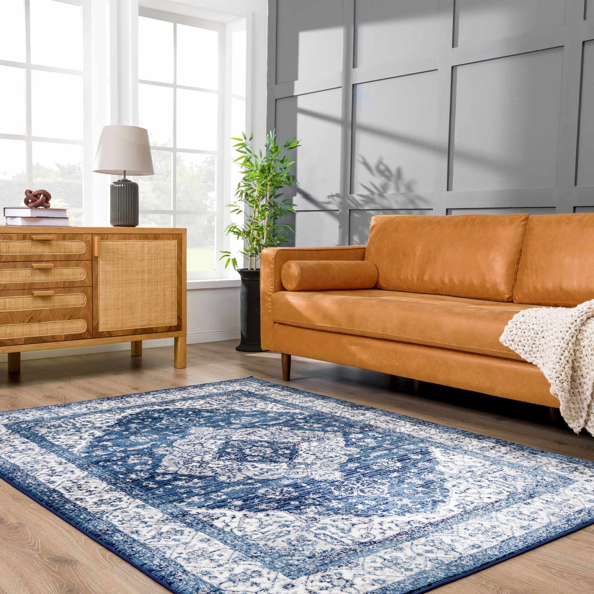 Billy Blue Medallion Rug - Promo - Bibenanova