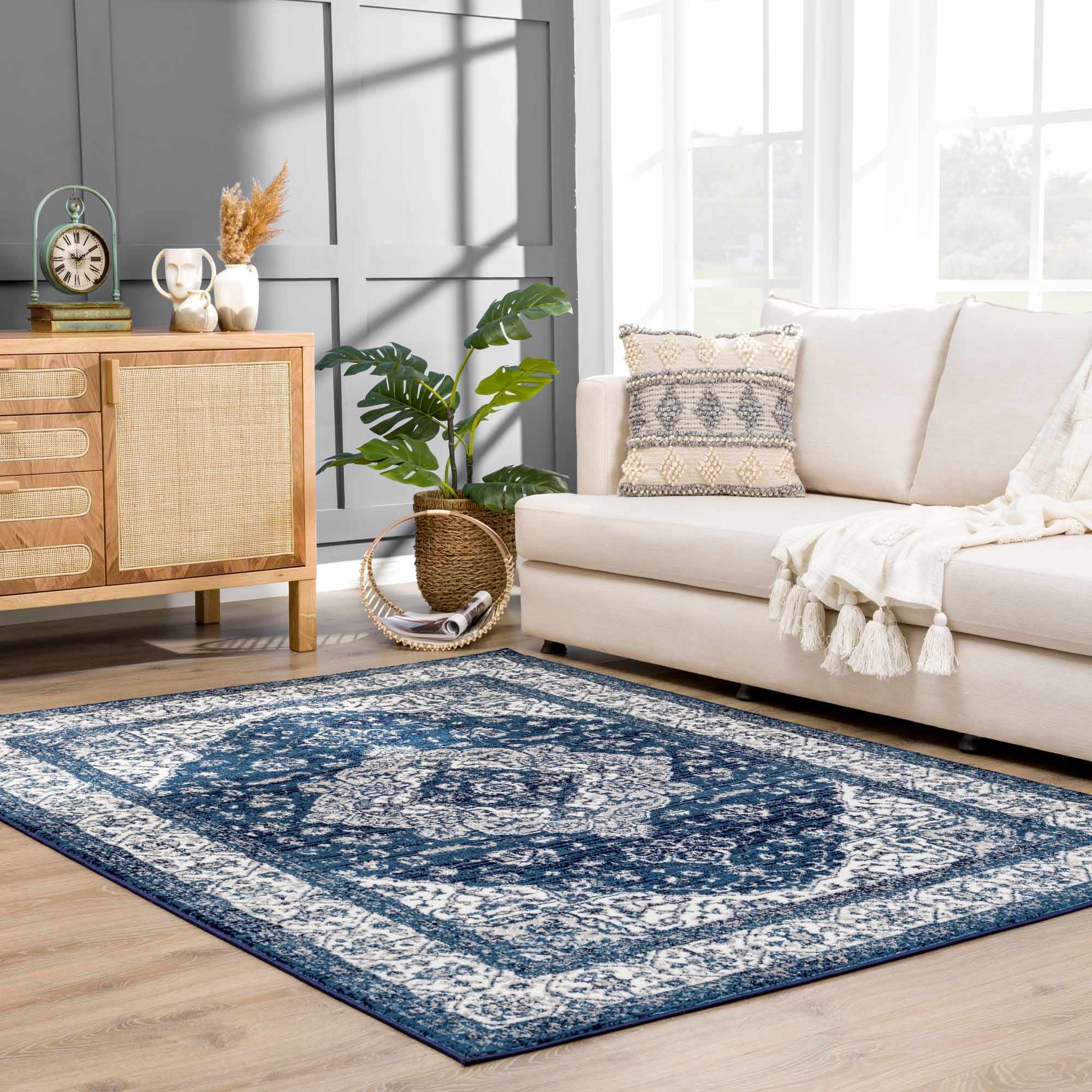 Billy Blue Medallion Rug - Promo - Bibenanova