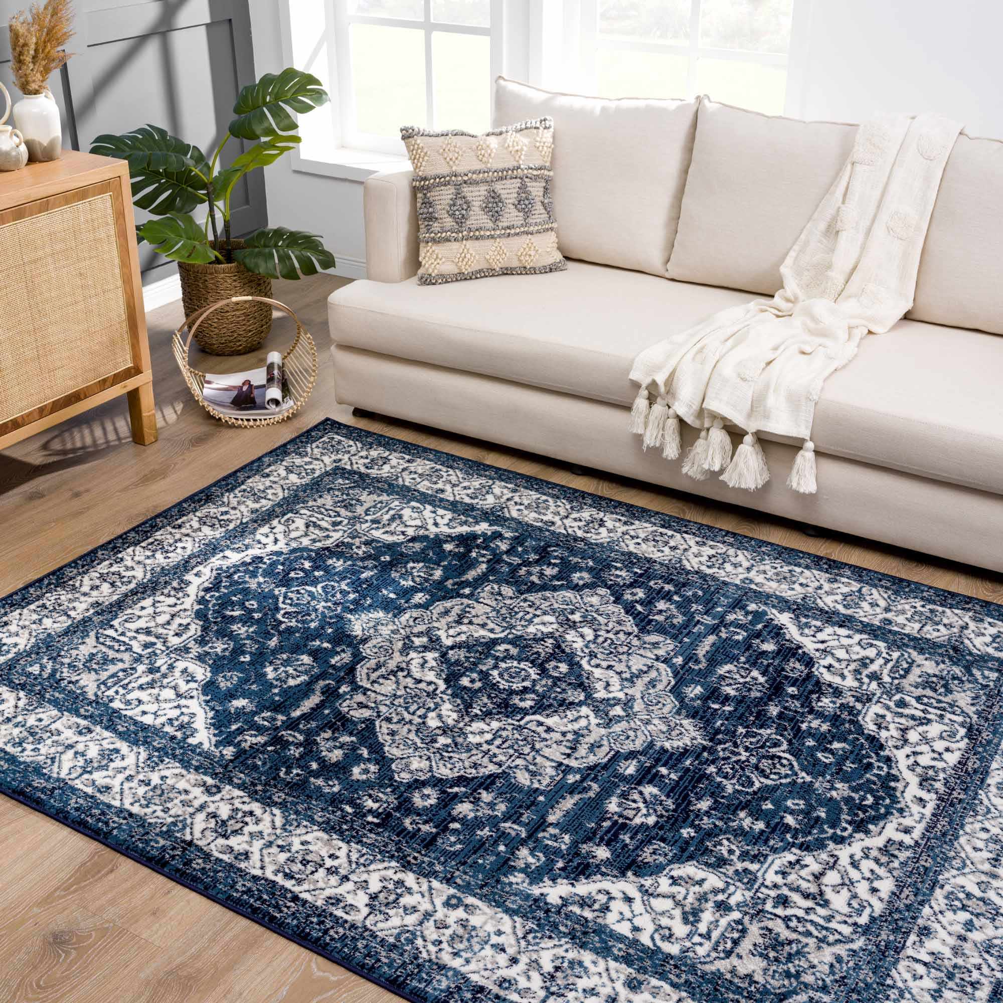Billy Blue Medallion Rug - Promo - Bibenanova