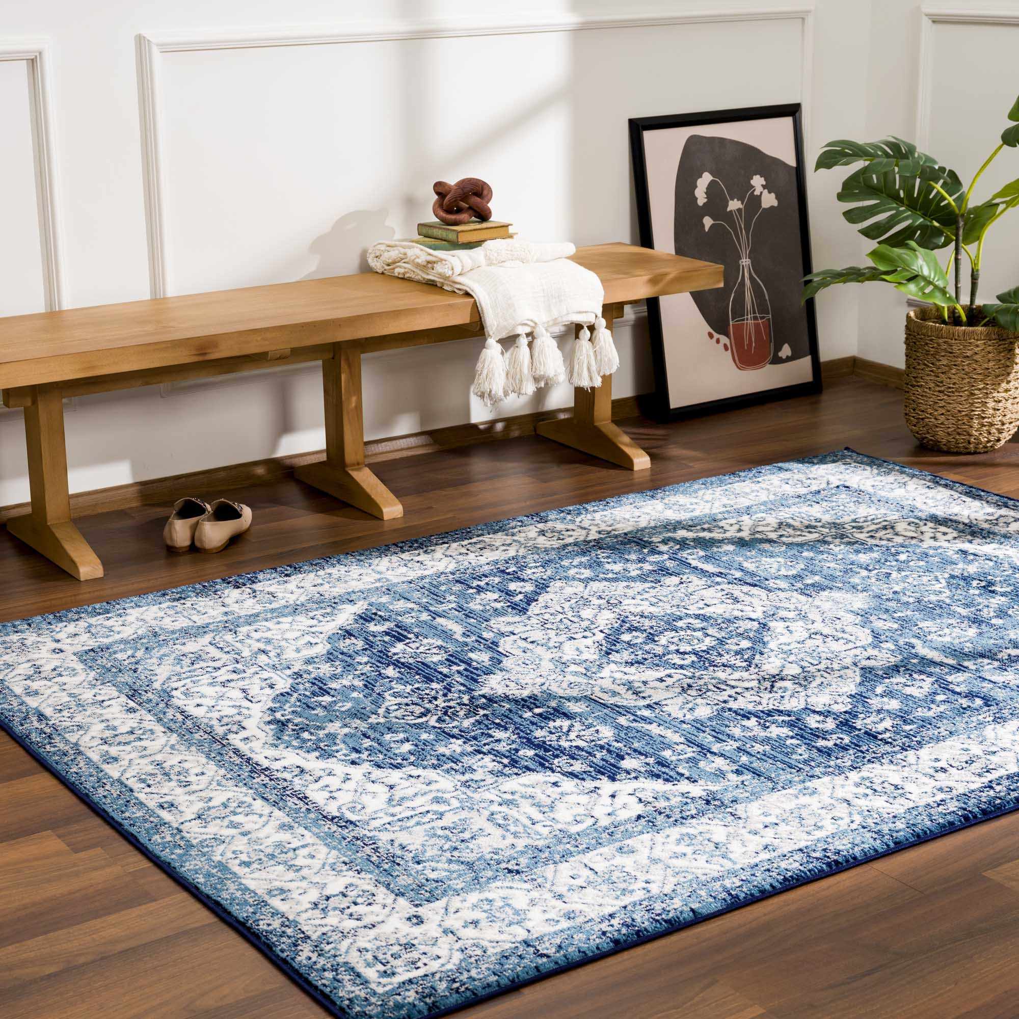 Billy Blue Medallion Rug - Promo - Bibenanova