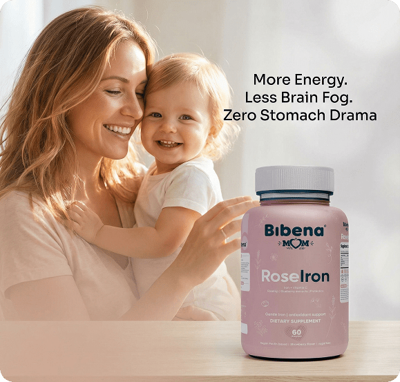 Bibena™ Mom RoseIron – Gentle Iron + Brain Support for Women - Bibenanova