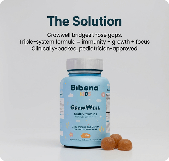 Bibena™ Growwell – Kids Daily Immune + Growth Gummy - Bibenanova