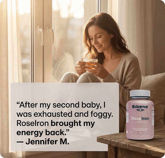 Bibena™ Mom RoseIron – Gentle Iron + Brain Support for Women - Bibenanova