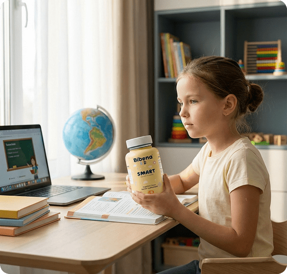 Bibena™ Kids Smart – Brain + Iron Gummy for Focus & Learning - Bibenanova