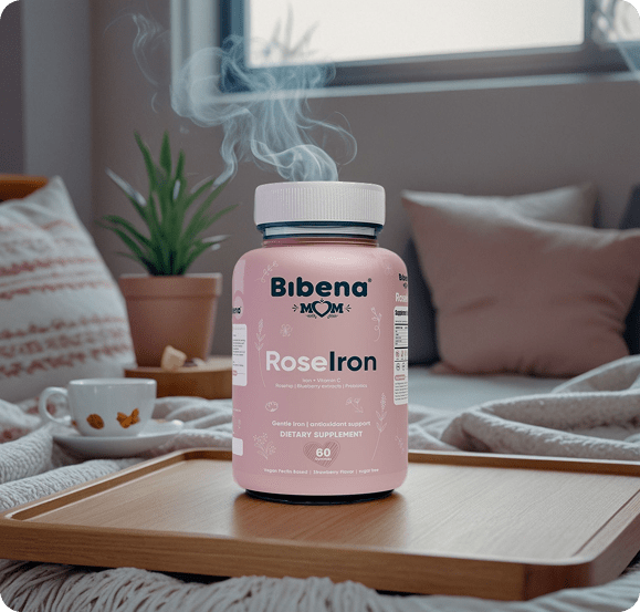 Bibena™ Mom RoseIron – Gentle Iron + Brain Support for Women - Bibenanova