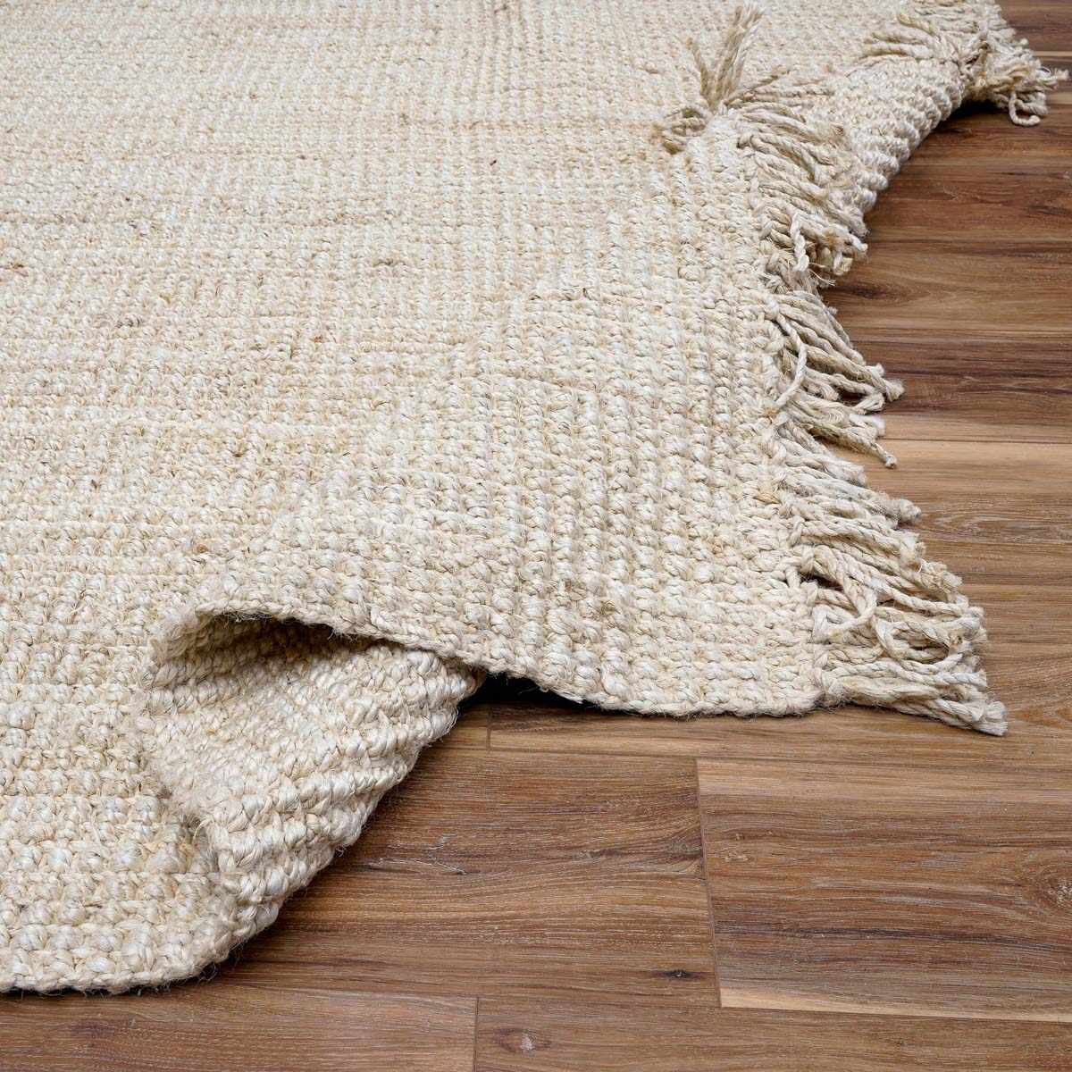 Senneterre Bleached Jute Rug - Bibenanova usa