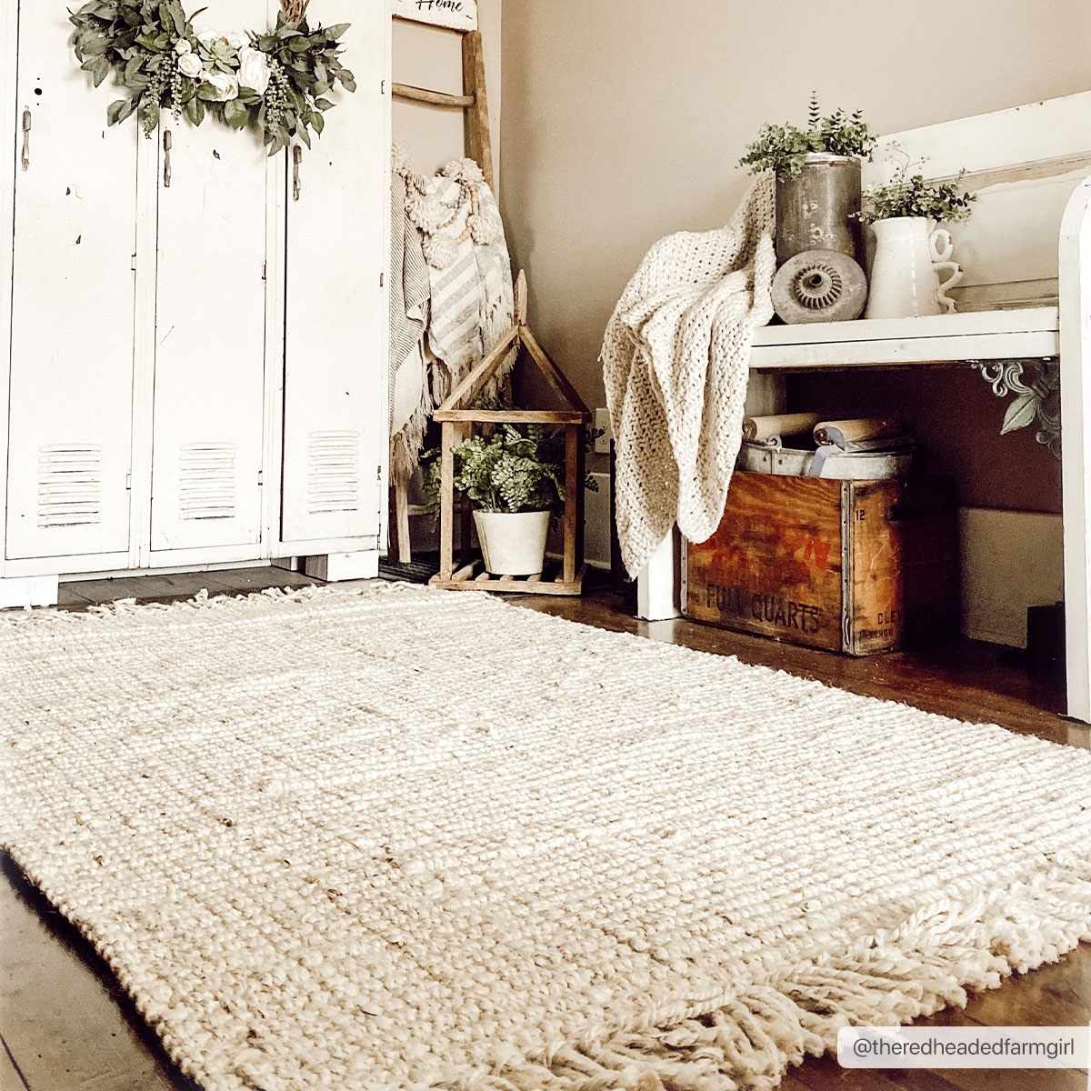 Senneterre Bleached Jute Rug - Bibenanova usa