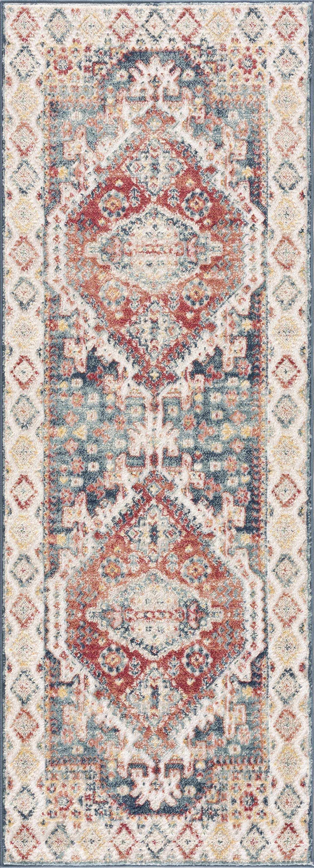 Brend Rust Medallion Area Rug - Clearance - Bibenanova