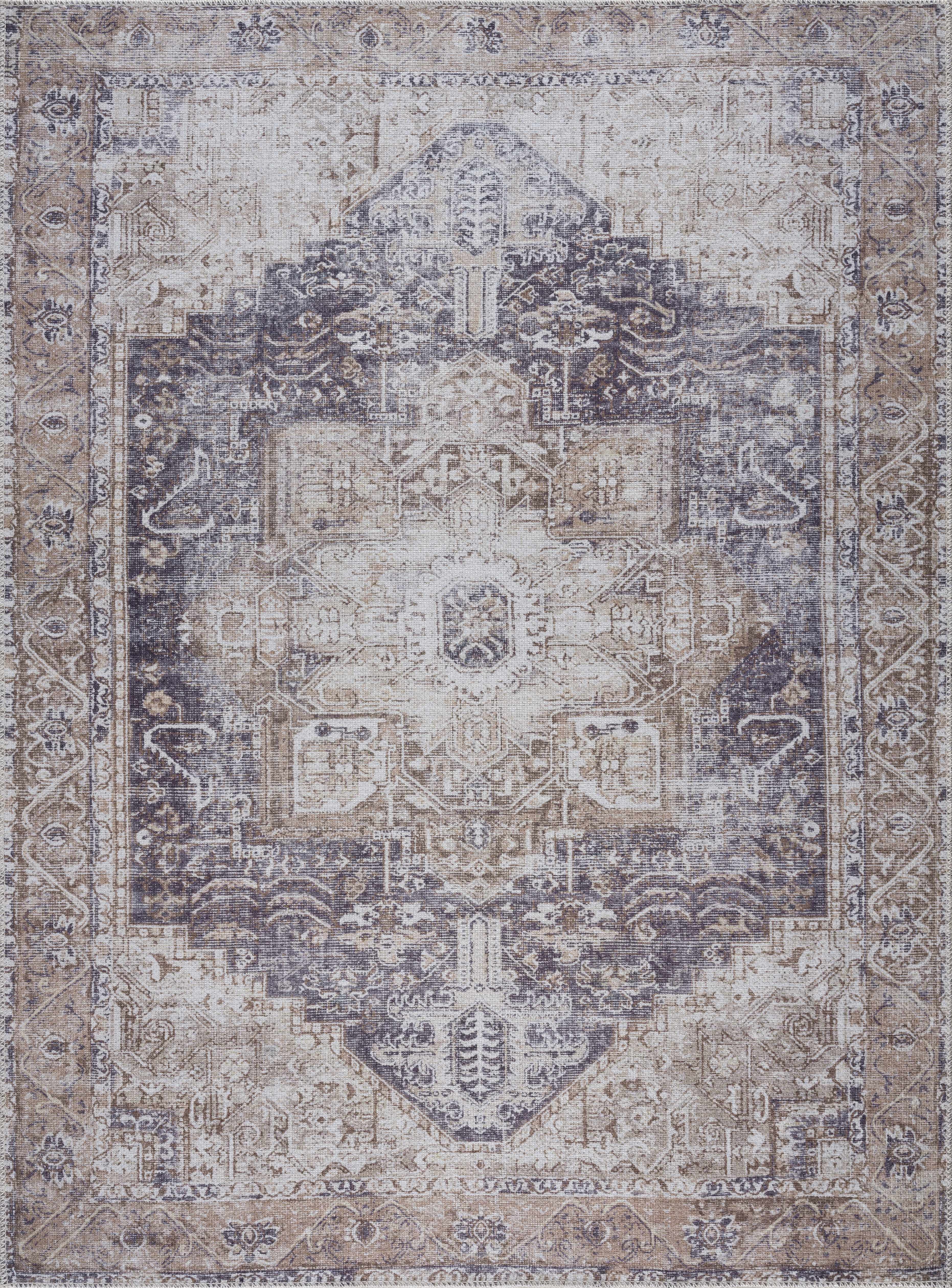 Beige Rosman Washable Area Rug - Promo - Bibenanova