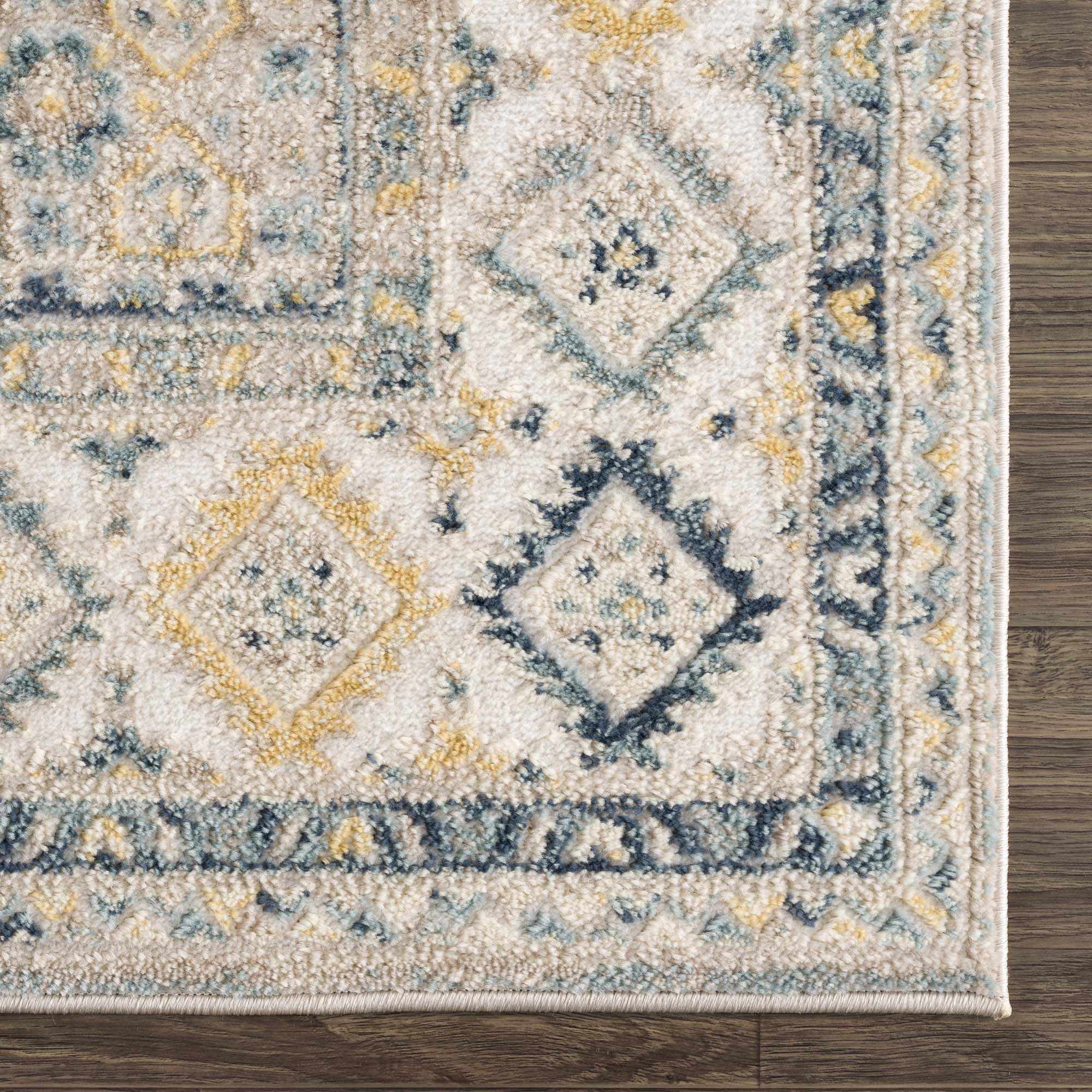 Brend Blue Medallion Area Rug - Clearance
