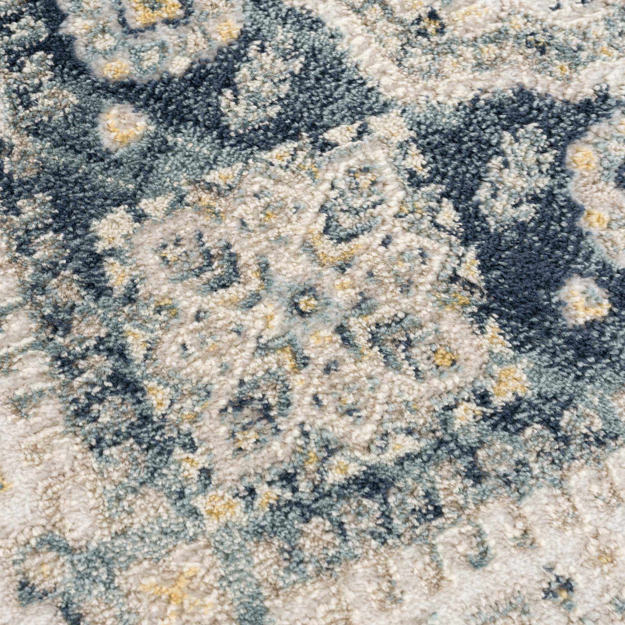 Brend Blue Medallion Area Rug - Clearance - Bibenanova