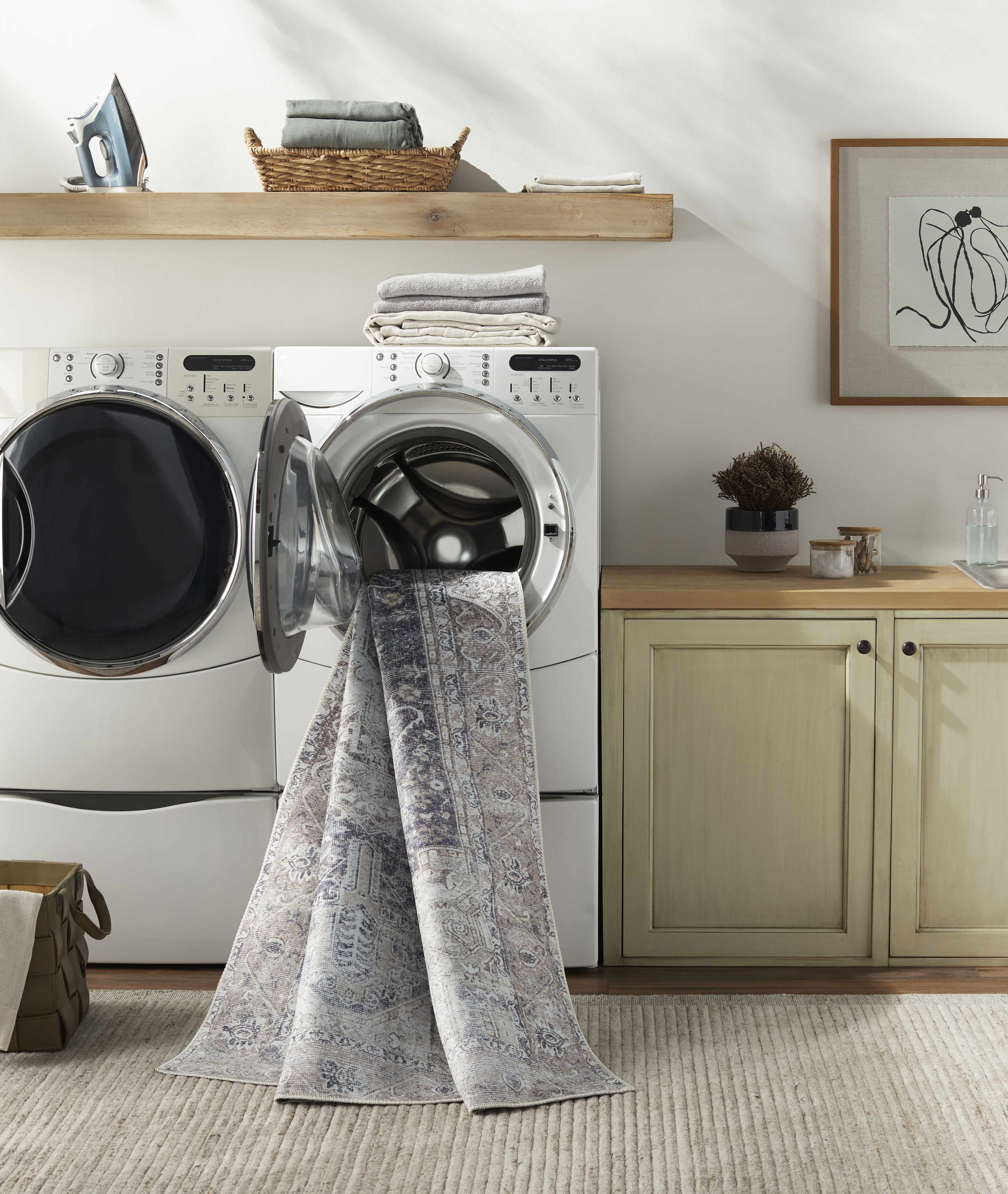 Beige Rosman Washable Area Rug - Promo - Bibenanova