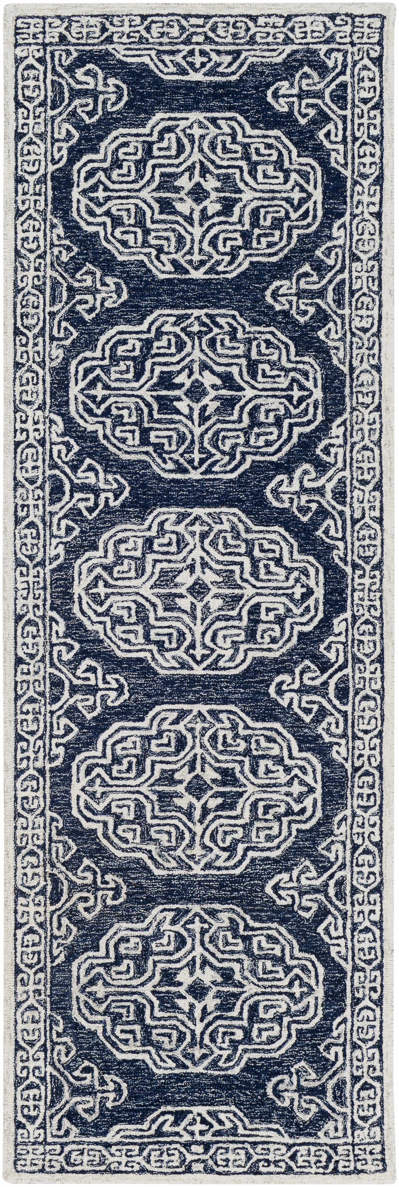 Glenoma Blue Regency Wool Rug - Bibenanova usa