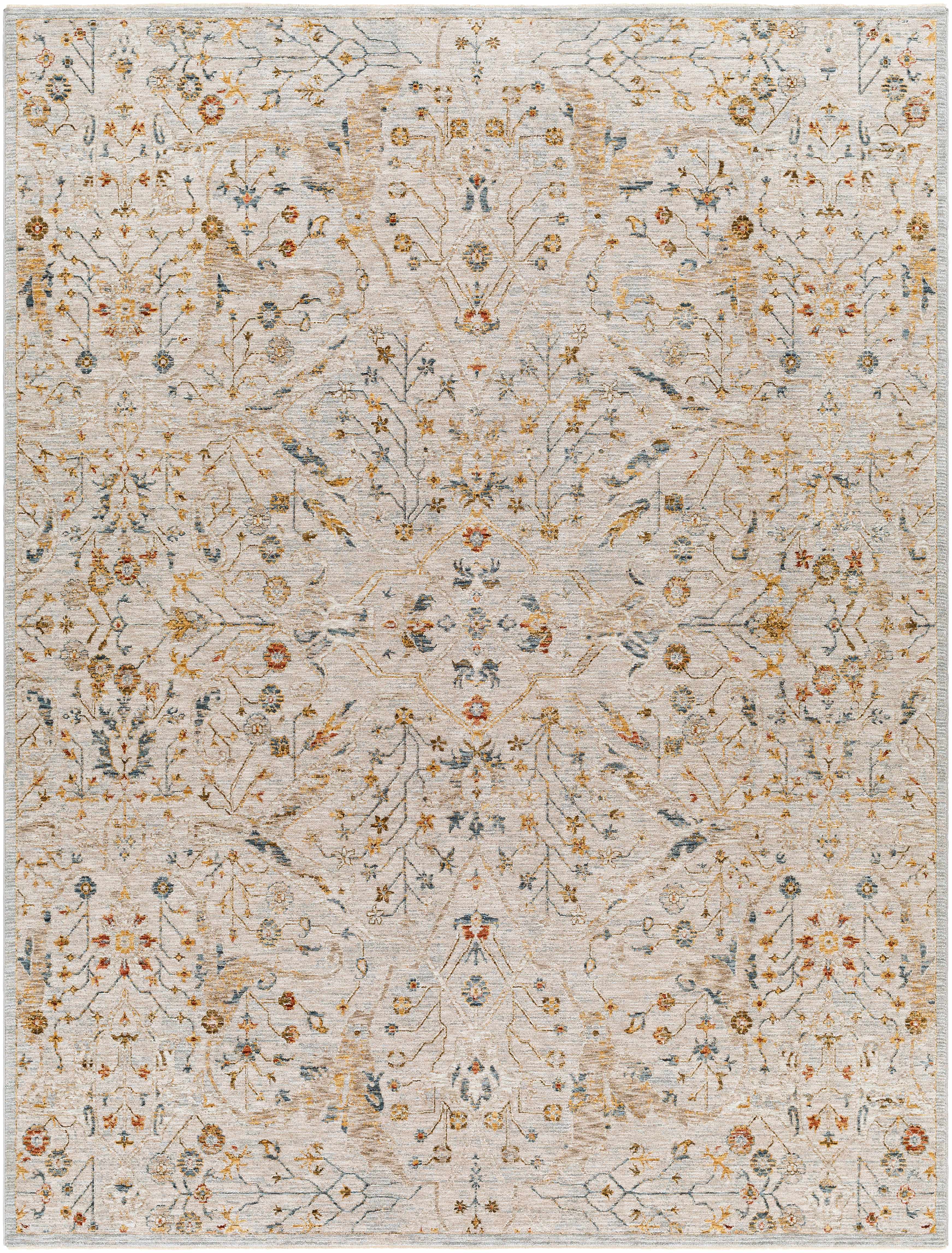Kabungahan Oushak Style Floral Rug - Bibenanova usa