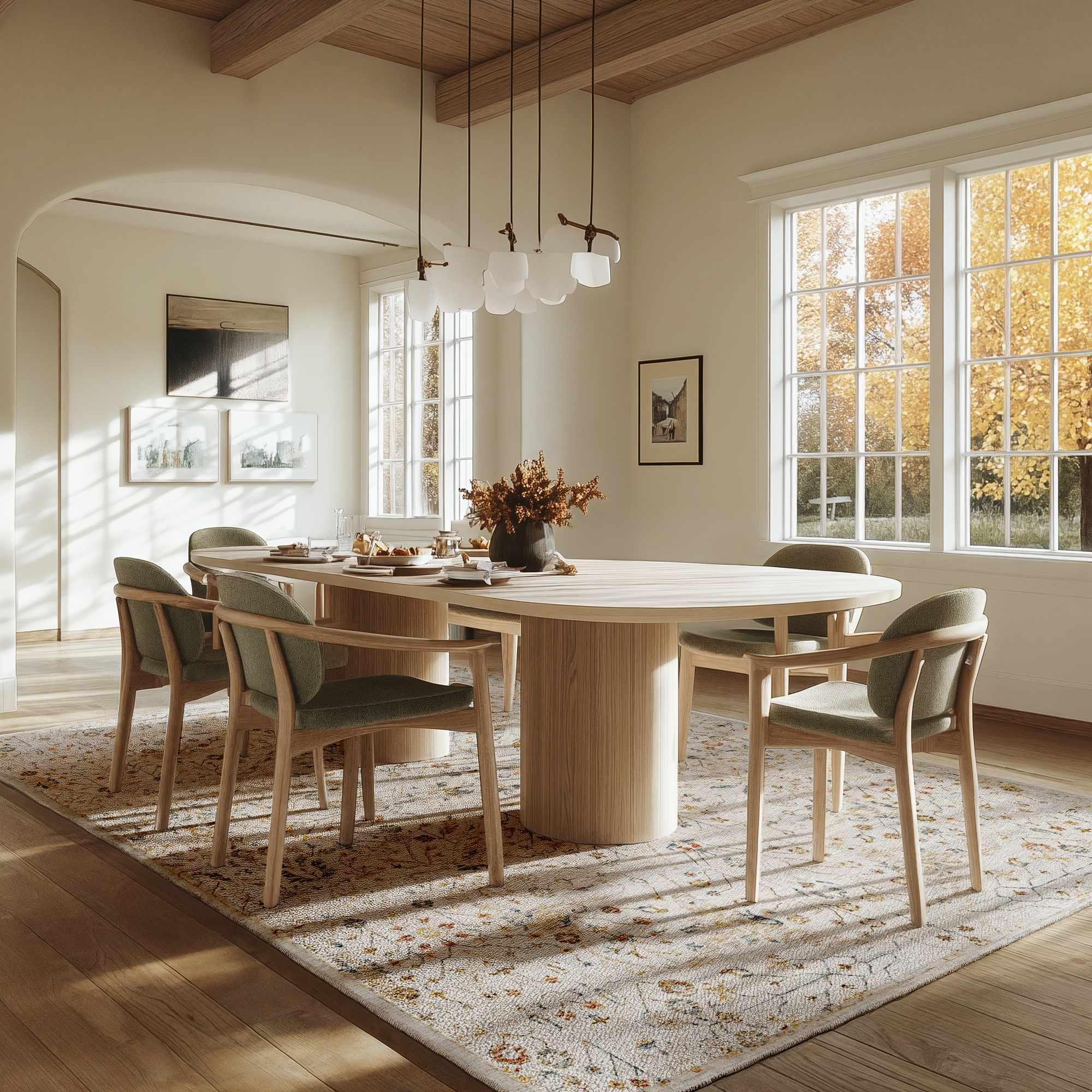 Kabungahan Oushak Style Floral Rug - Bibenanova usa