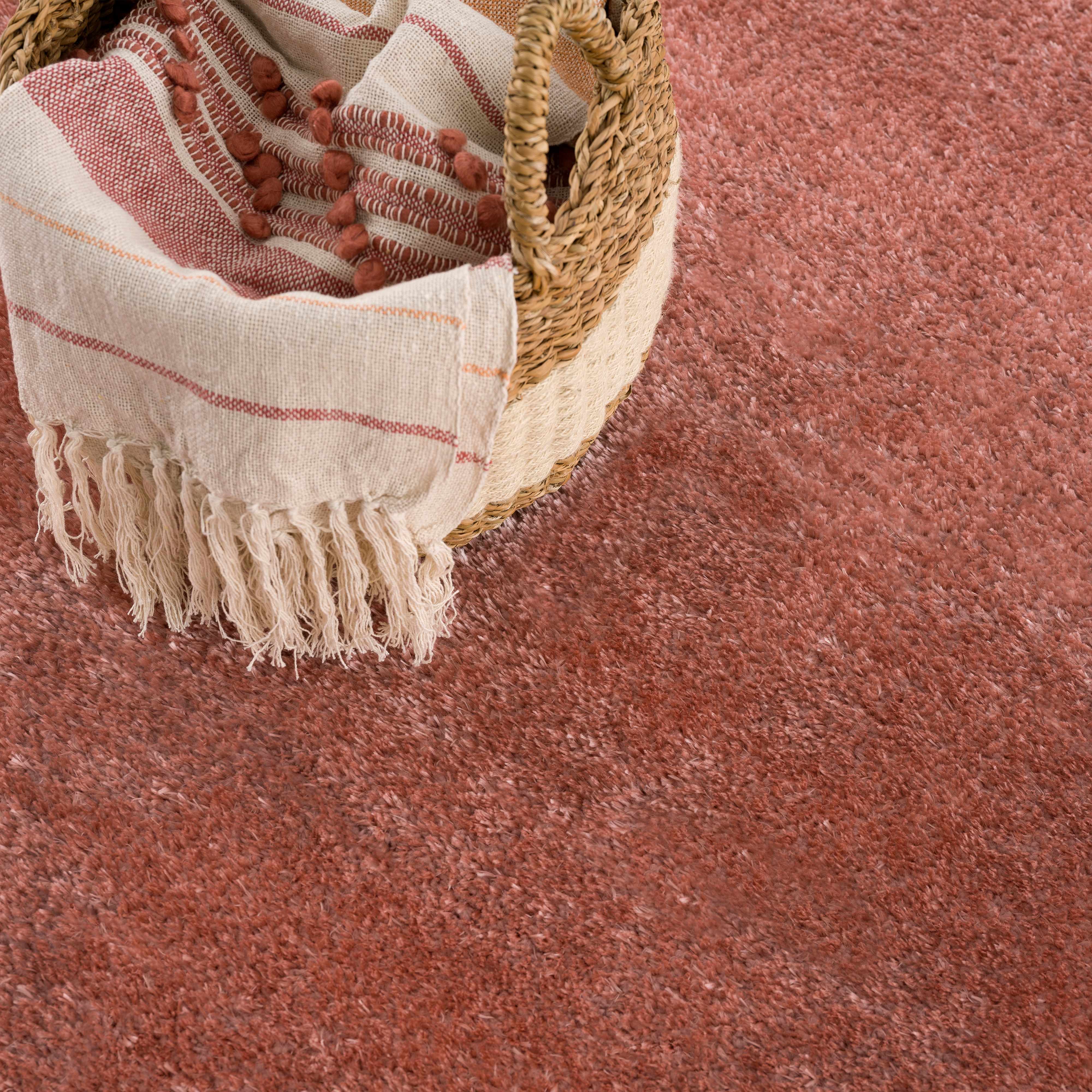 Heavenly Solid Pink Plush Rug - Clearance - Bibenanova