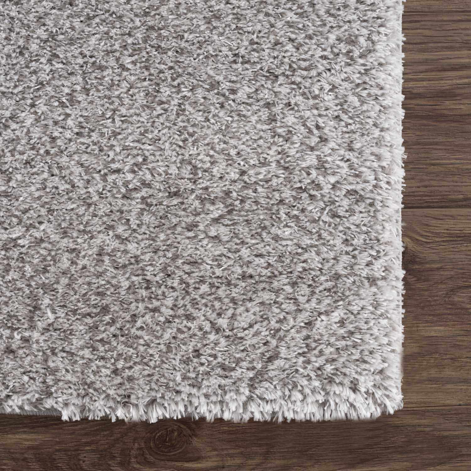 Heavenly Solid Light Gray Plush Rug - Clearance - Bibenanova