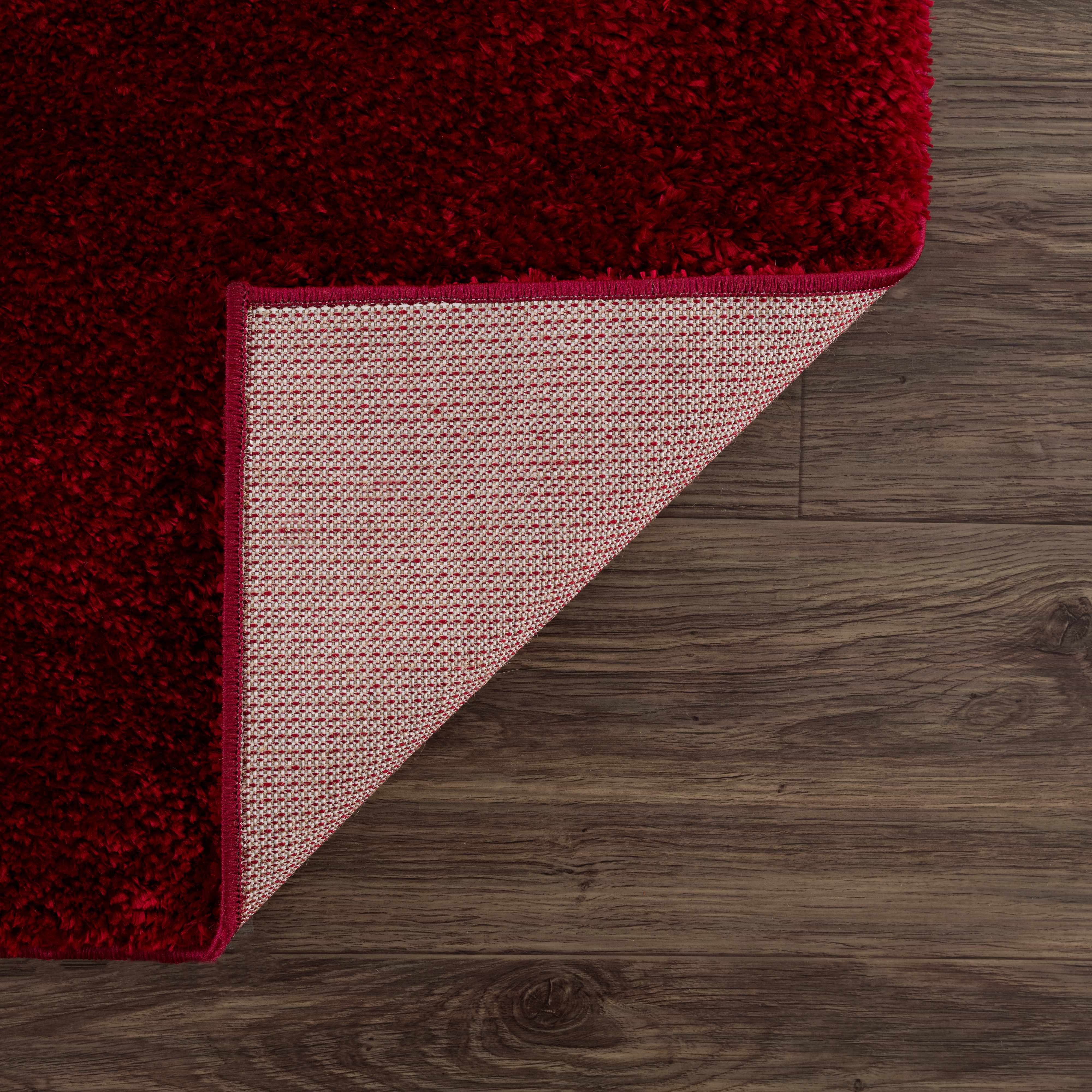 Heavenly Solid Red Plush Rug - Clearance - Bibenanova