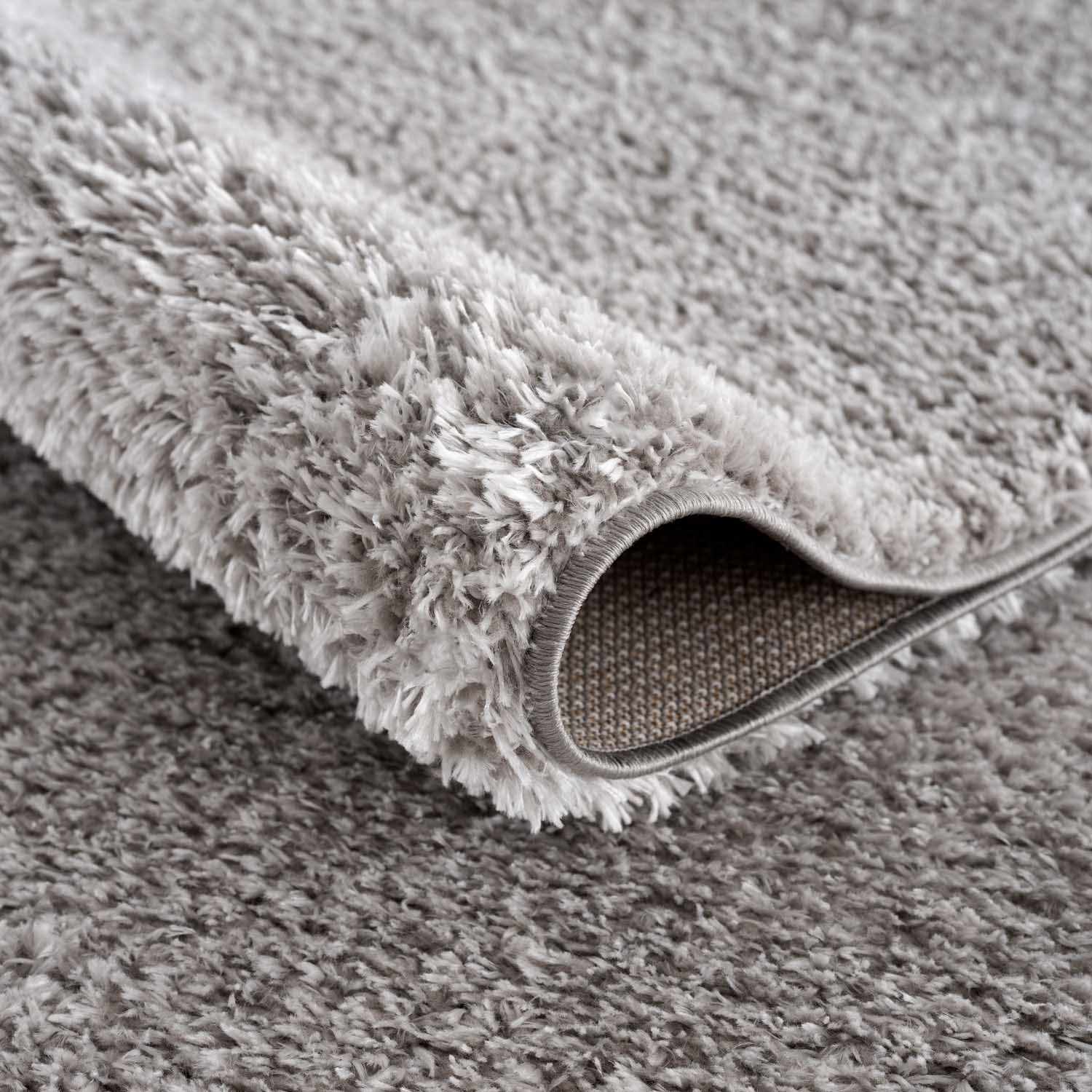 Heavenly Solid Light Gray Plush Rug - Clearance - Bibenanova