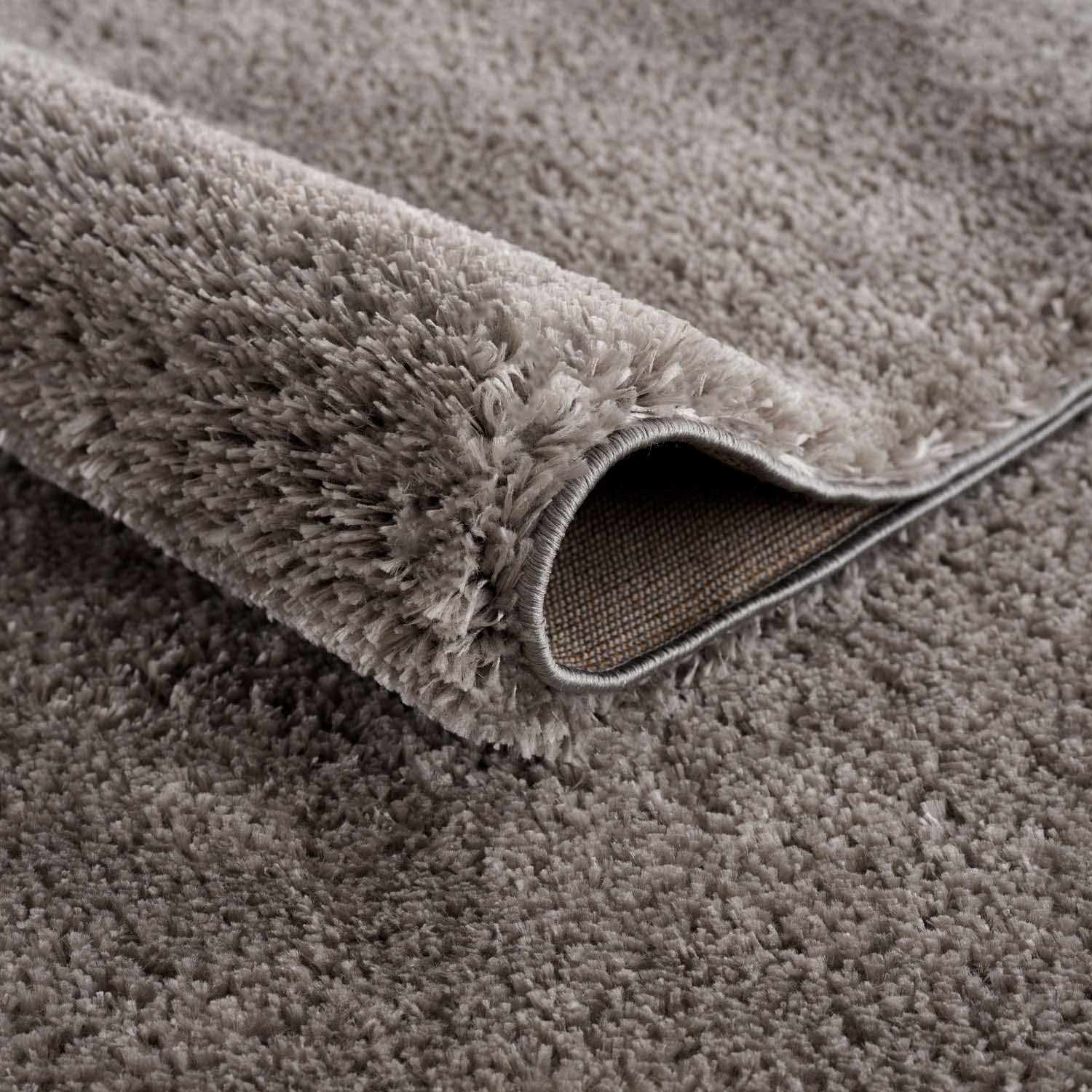 Heavenly Solid Gray Plush Area Rug - Bibenanova