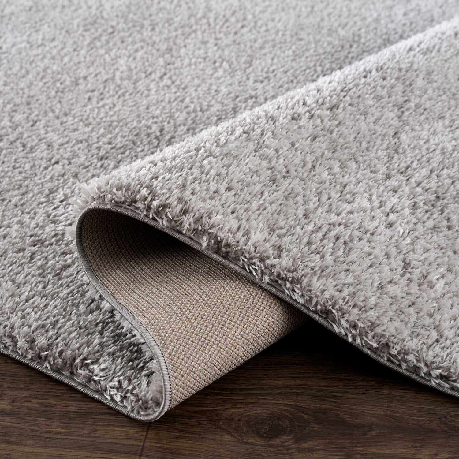 Heavenly Solid Light Gray Plush Rug - Clearance - Bibenanova