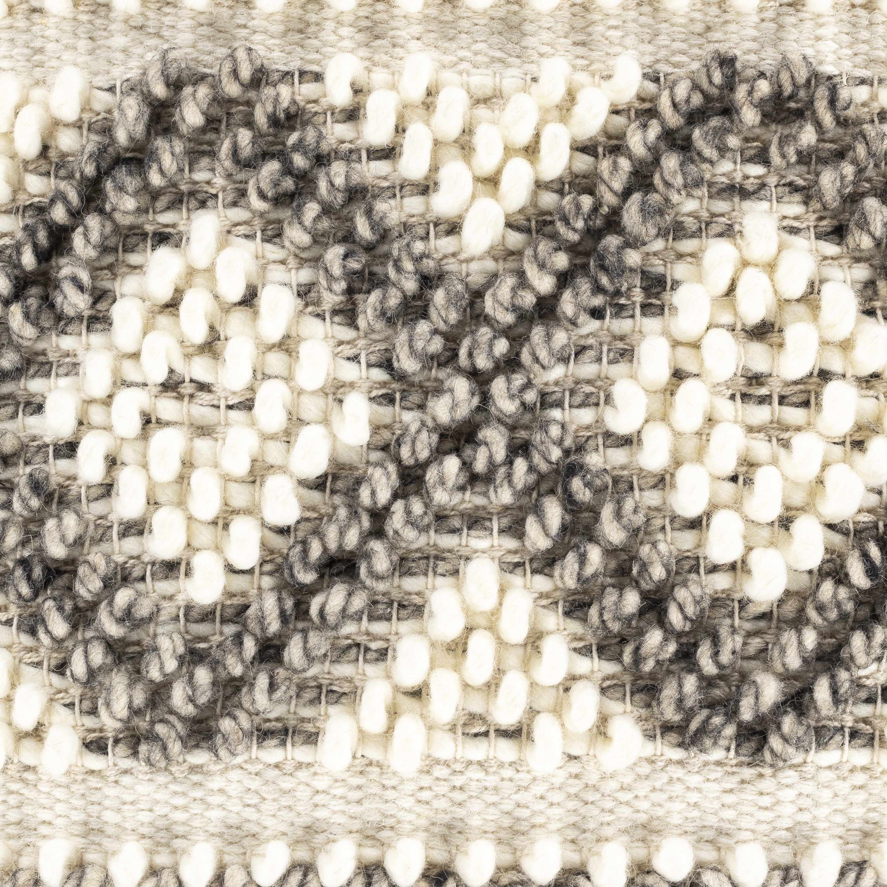 Sagamore Cream Trellis Wool&Cotton Throw Pillow - Bibenanova