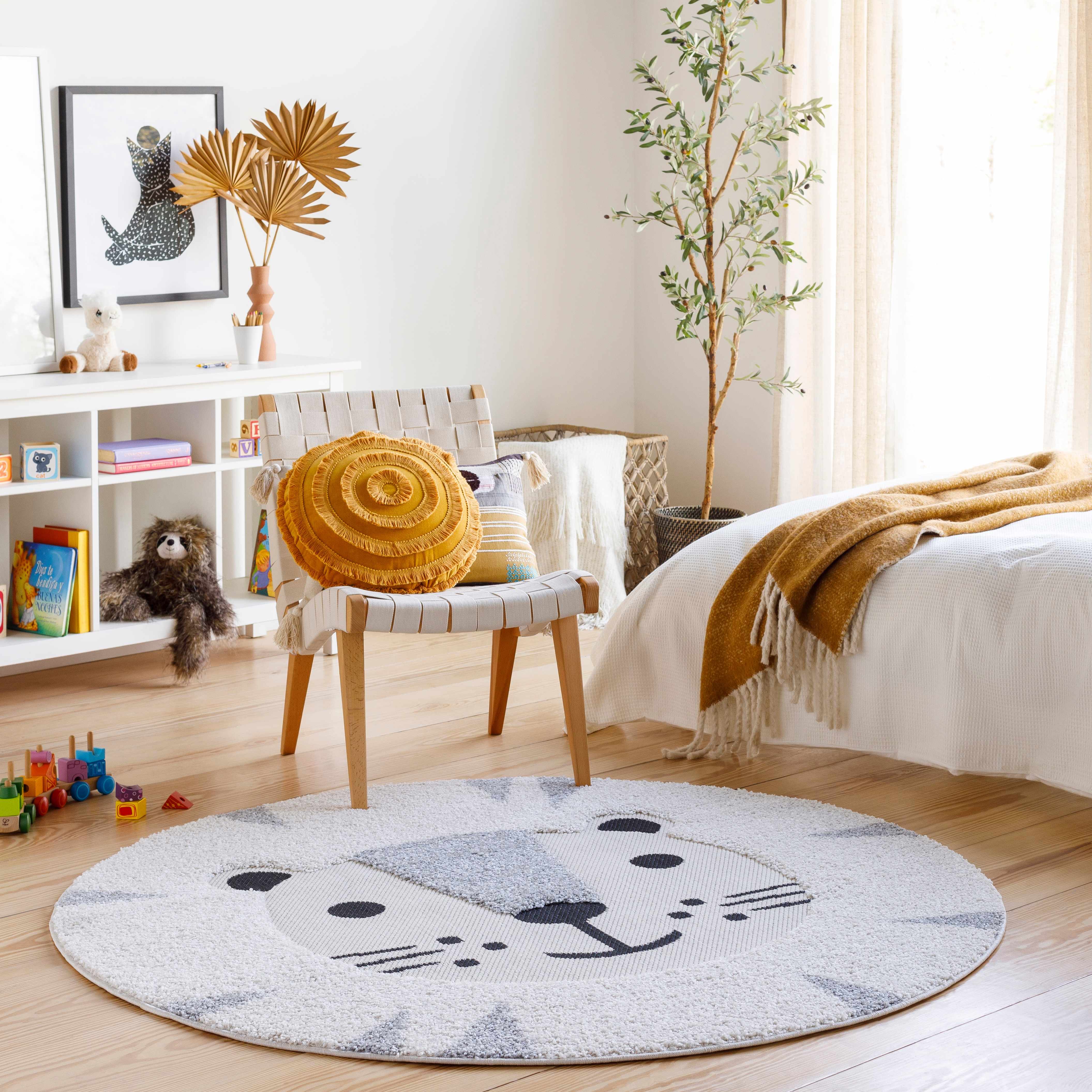 Kids Lion Animal Print Nursery Area Rug - Clearance - Bibenanova usa