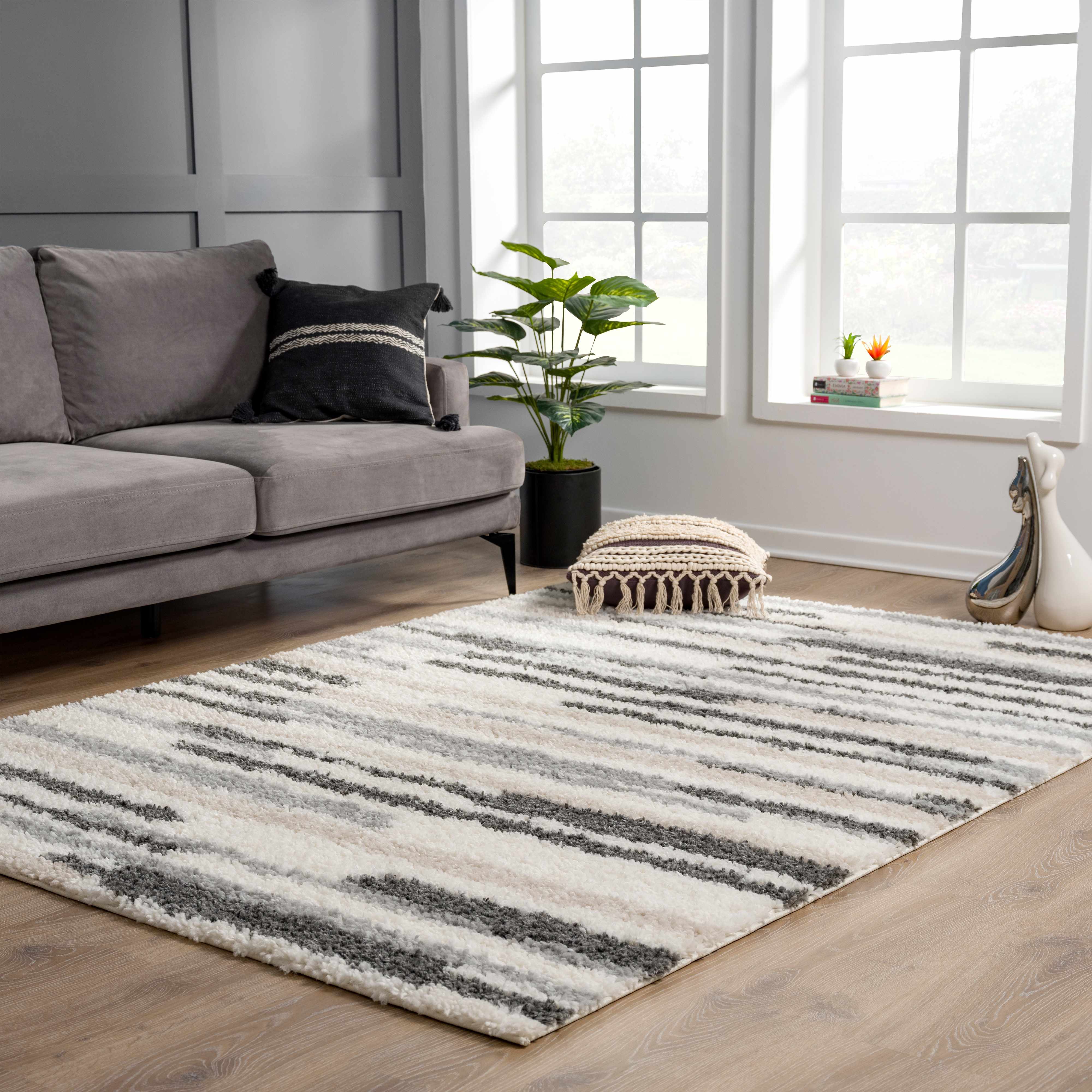 Zoya Irregular Striped Area Rug - Bibenanova usa