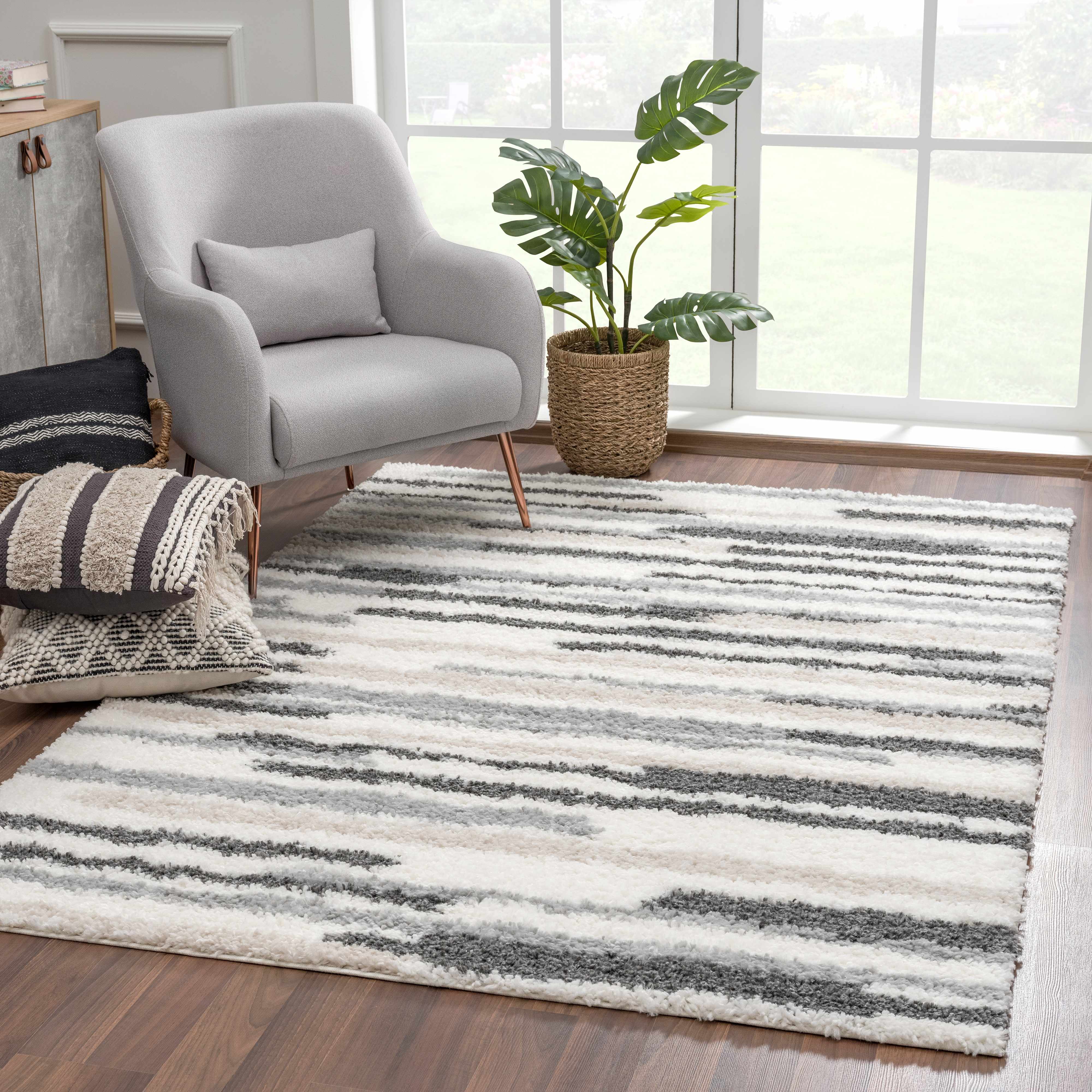 Zoya Irregular Striped Area Rug - Bibenanova usa