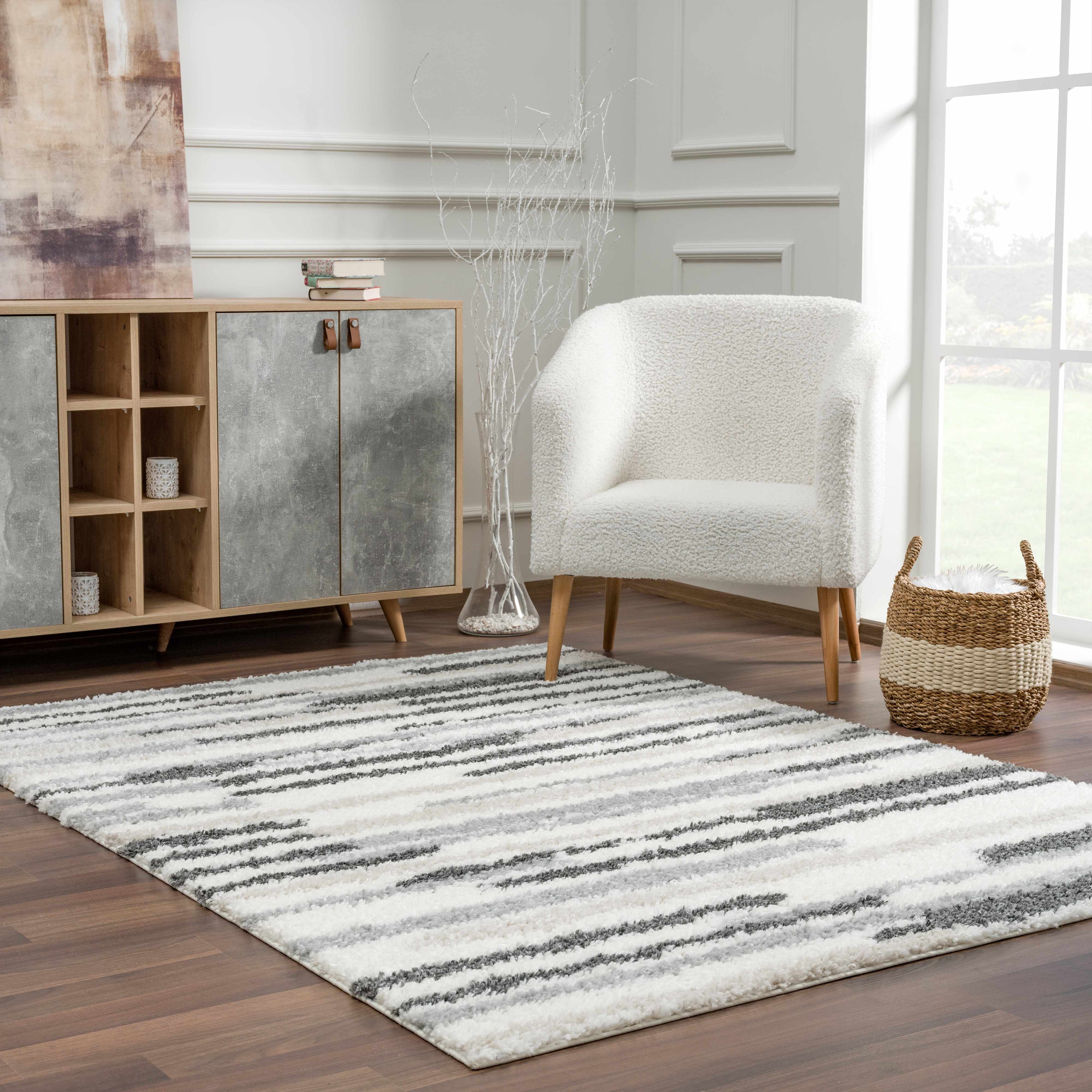 Zoya Irregular Striped Area Rug - Bibenanova usa