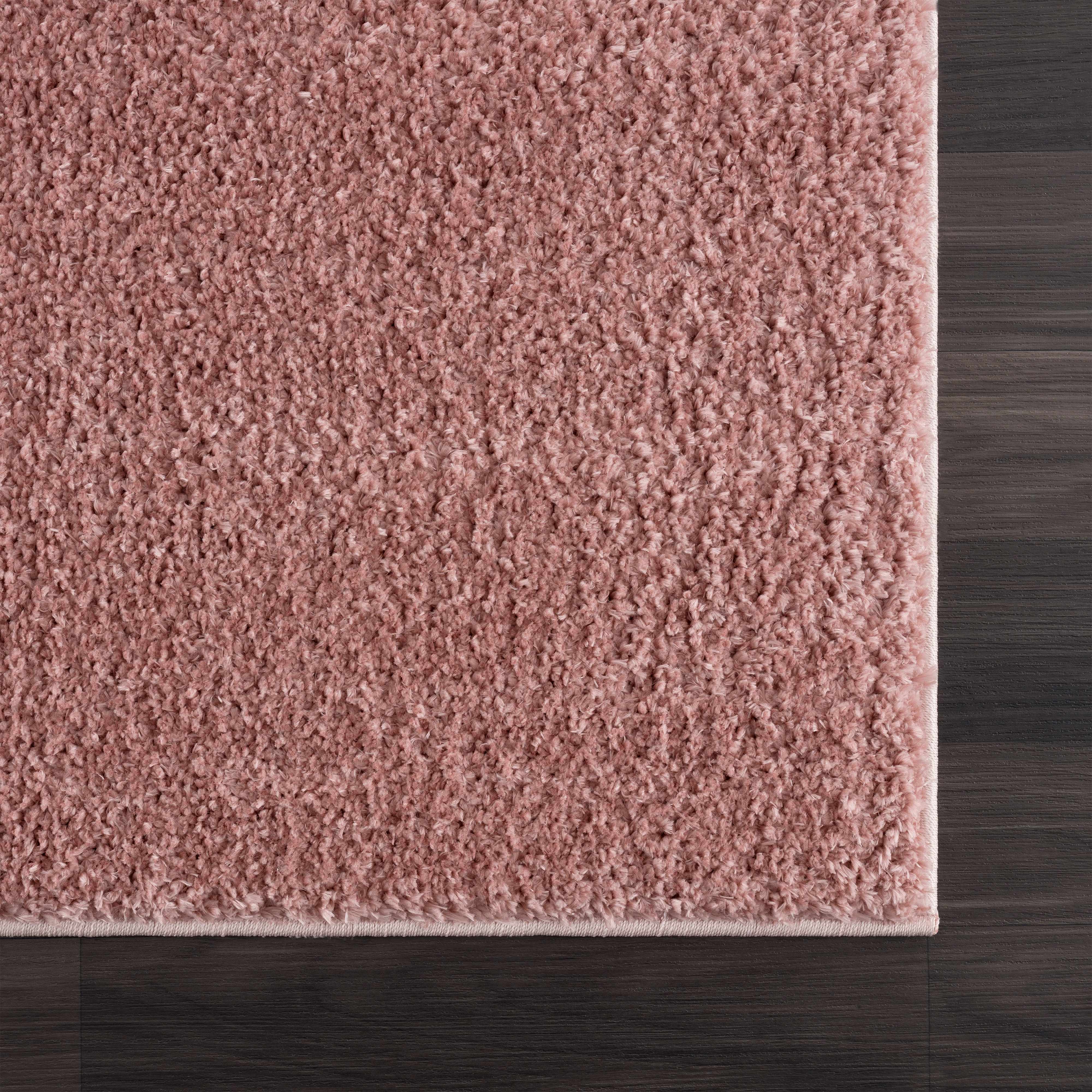 Judy Pink Plush Washable Area Rug - Clearance - Bibenanova