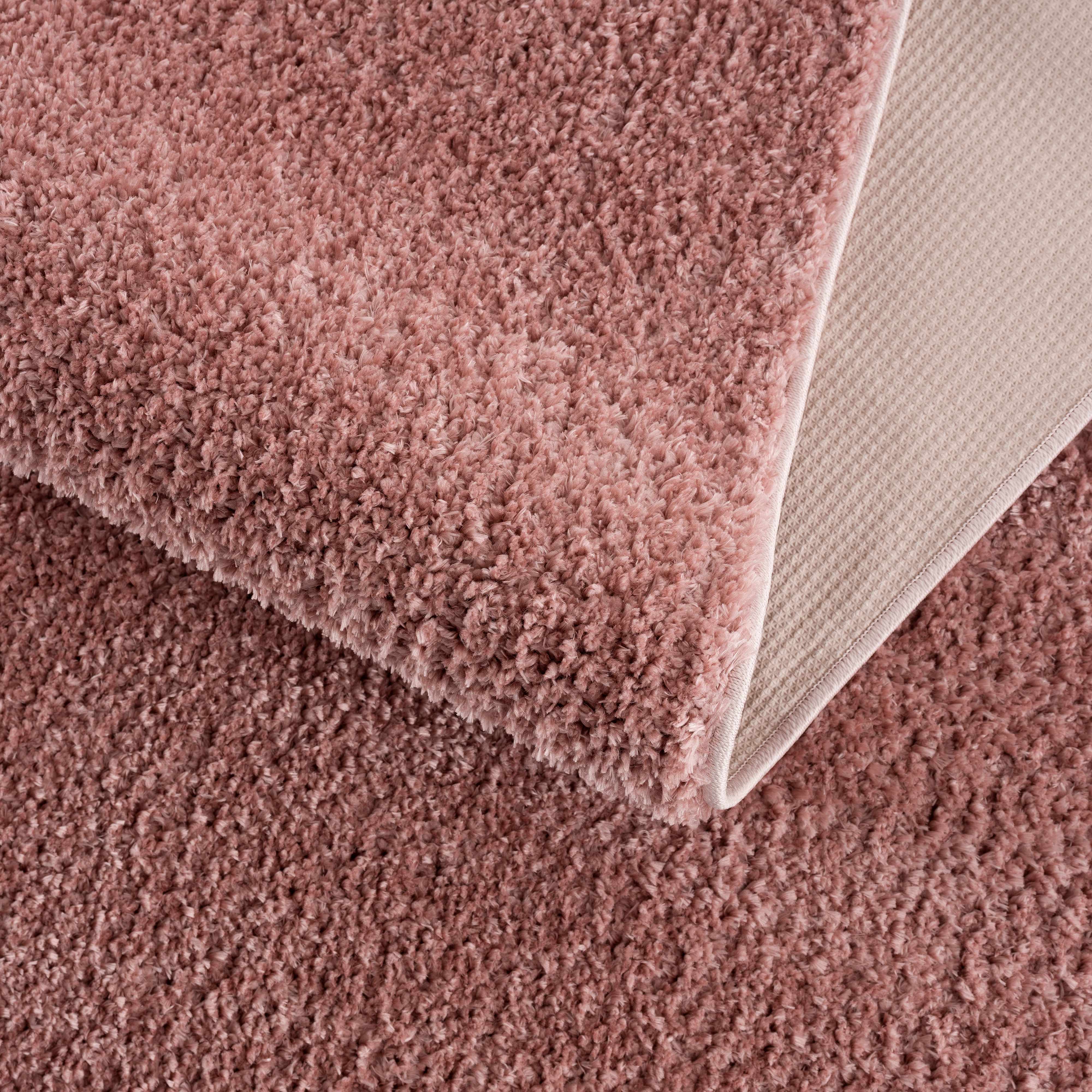 Judy Pink Plush Washable Area Rug - Clearance - Bibenanova